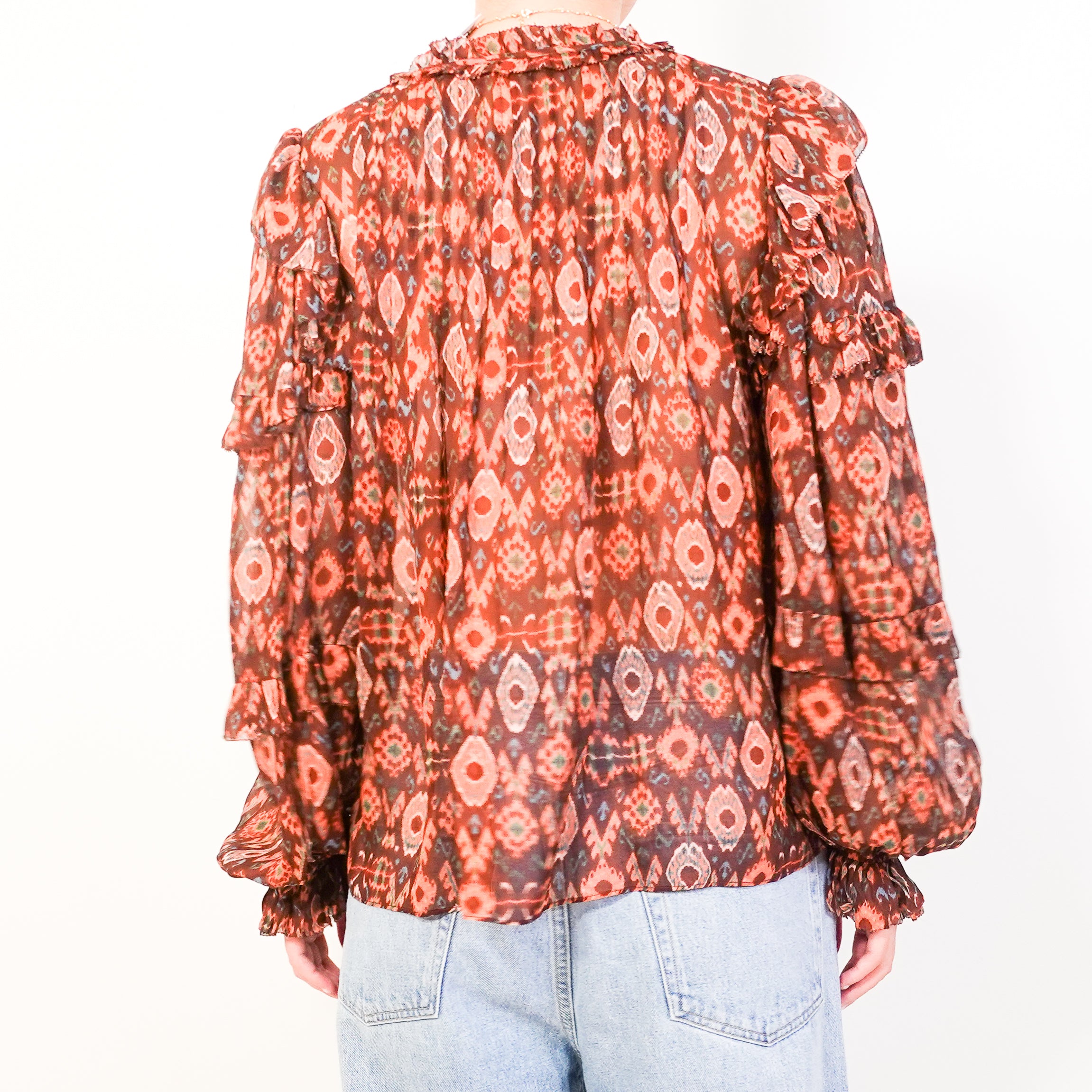 Silk Patterned Blouse RRP £179