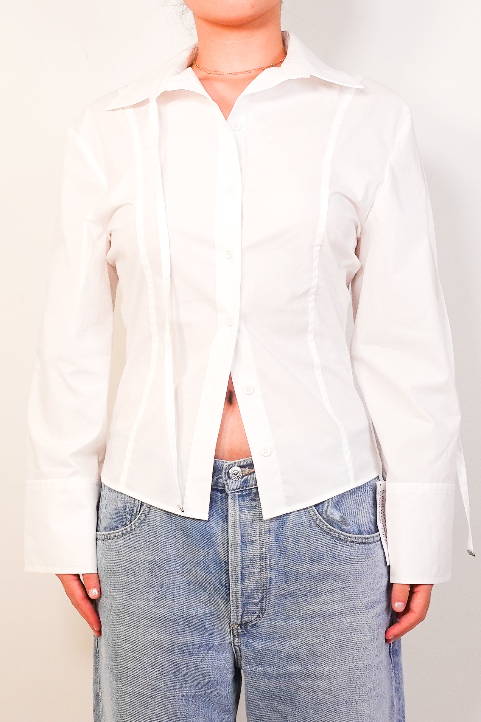 NEW White button up boyfriend shirt RRP £180