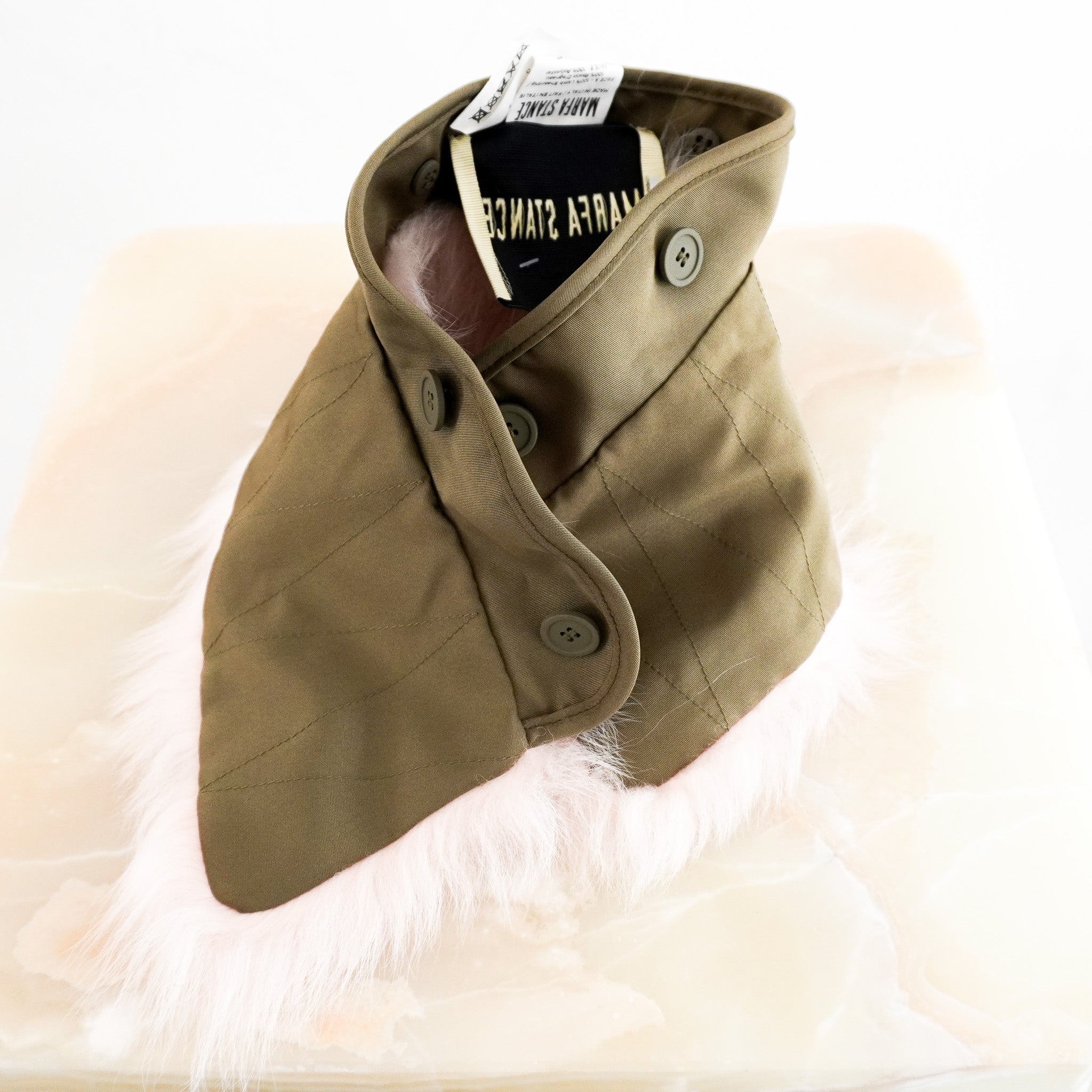 Marfa Stance Pink Shearling Collar RRP £395 | Authentic Preloved - Reloved Again