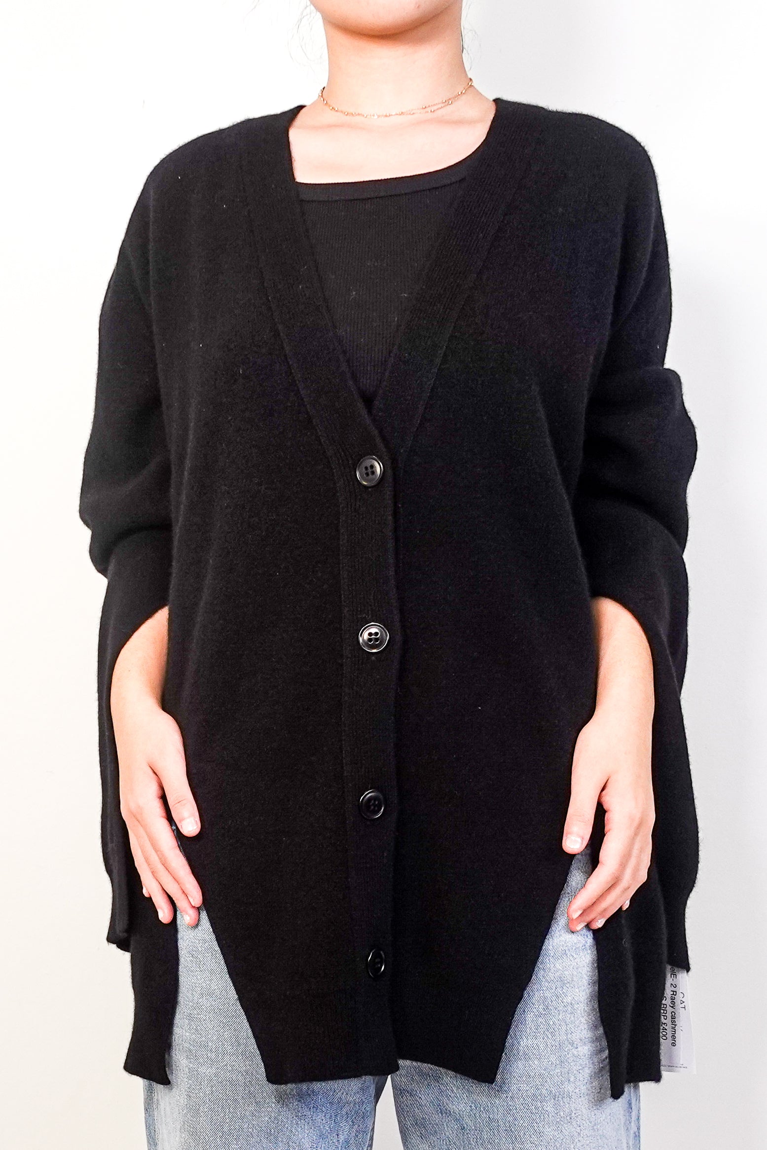 NEW Black Cashmere cardigan RRP £400