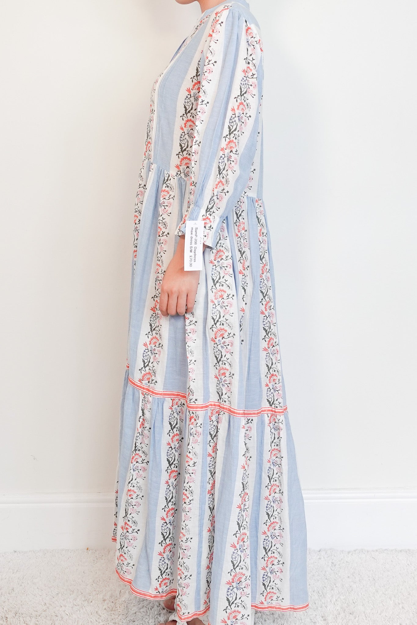 Daydress Blue Handwoven Cotton Dress RRP £255| Authentic Preloved - Reloved Again