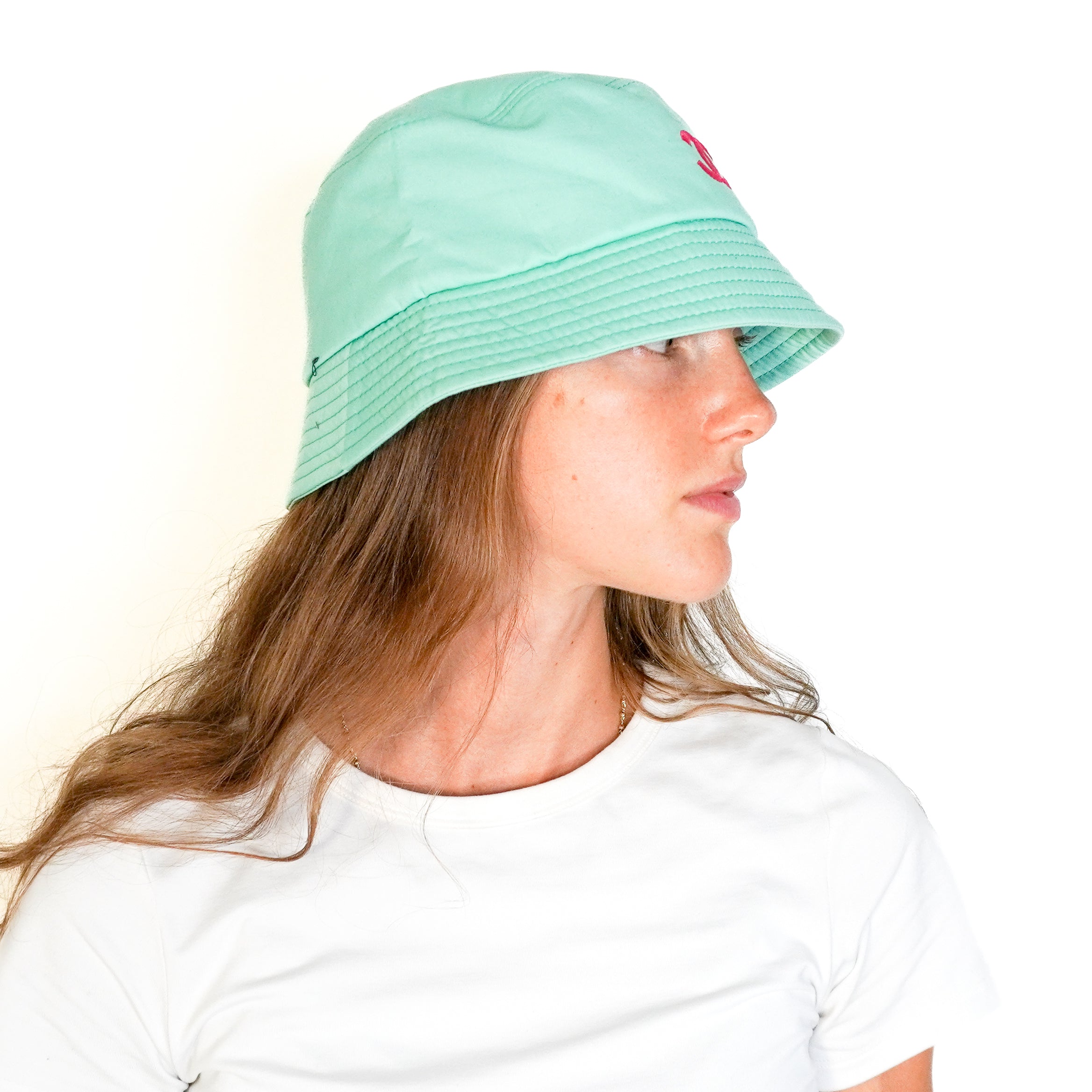Chanel CC Cotton Cloche Bucket Hat in Mint Green (RRP £820) | Authentic Preloved FINAL SALE