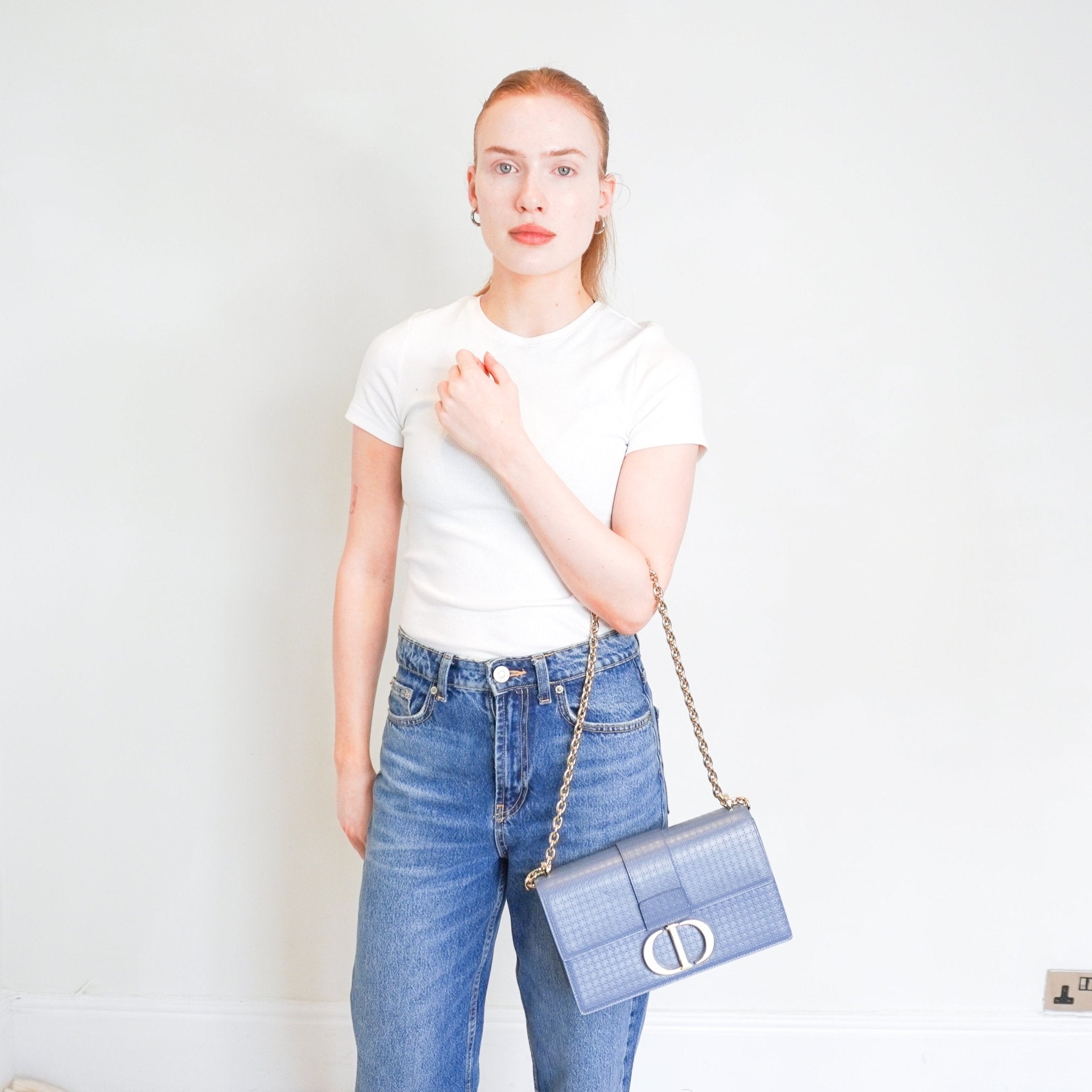 Dior 30 Montaigne Flap Shoulder Bag in Blue RRP £2690 | Authentic Preloved - Reloved Again