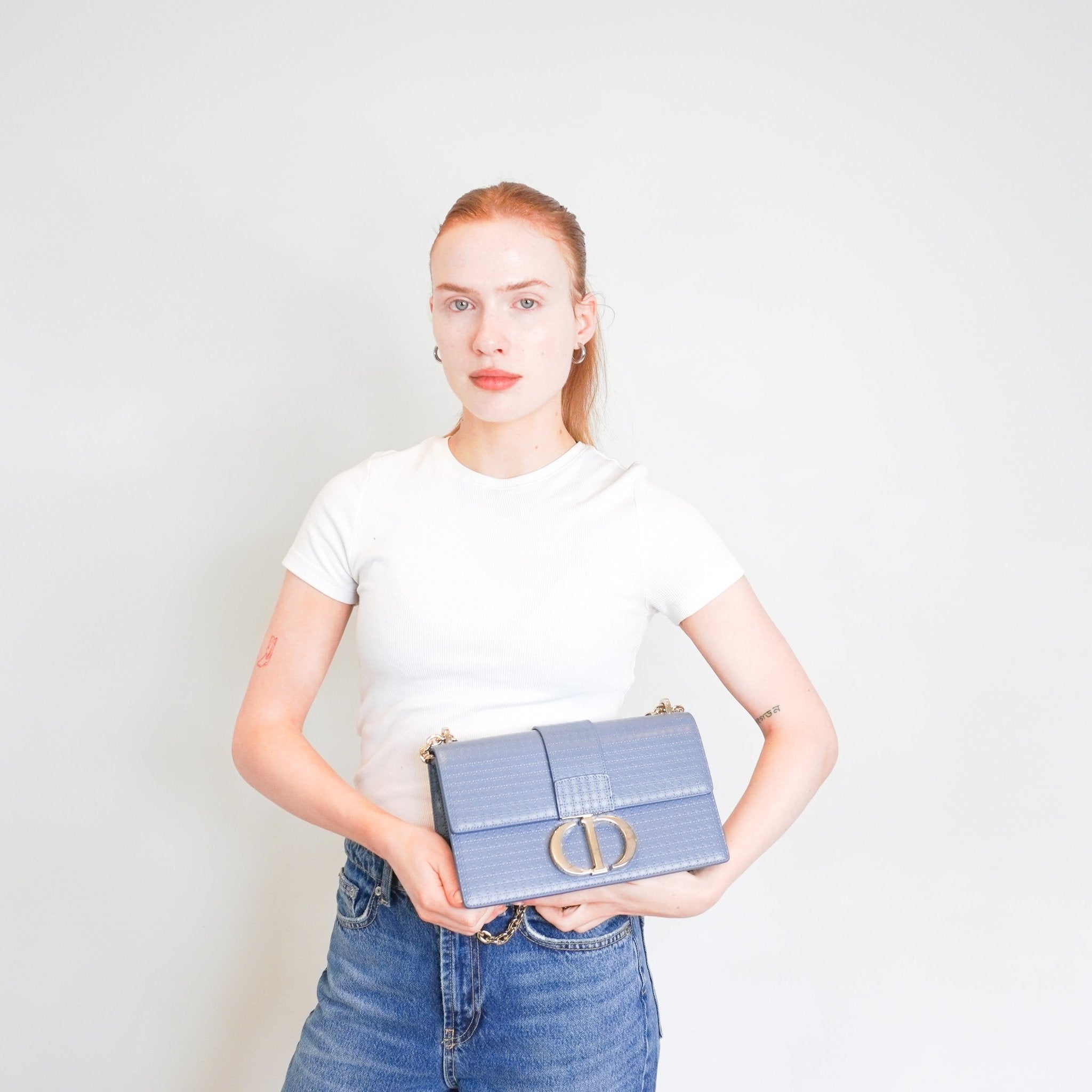 Dior 30 Montaigne Flap Shoulder Bag in Blue RRP £2690 | Authentic Preloved - Reloved Again