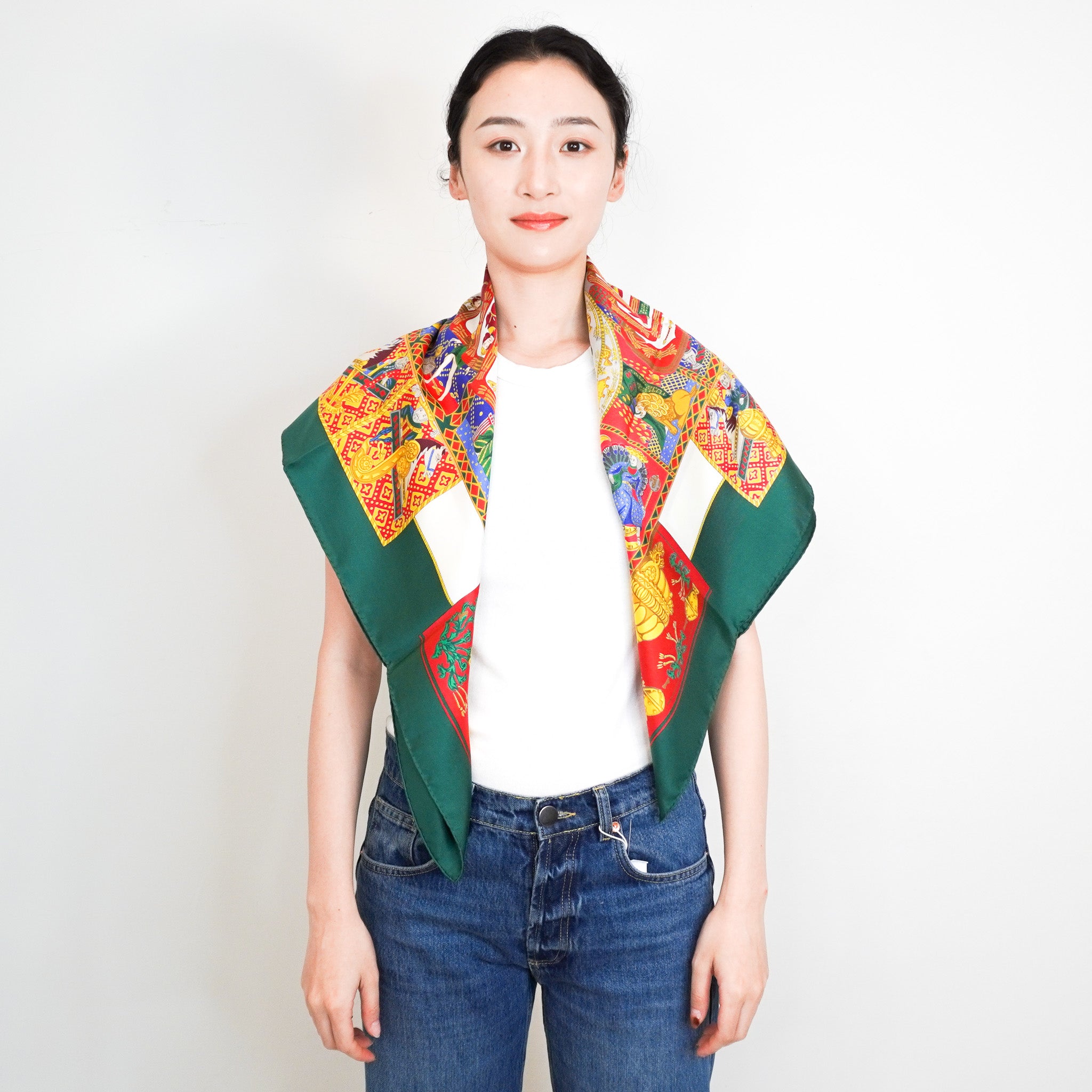 Hermés 'Le Tarot' Silk Printed Scarf RRP £1,130 | Authentic Preloved - Reloved Again