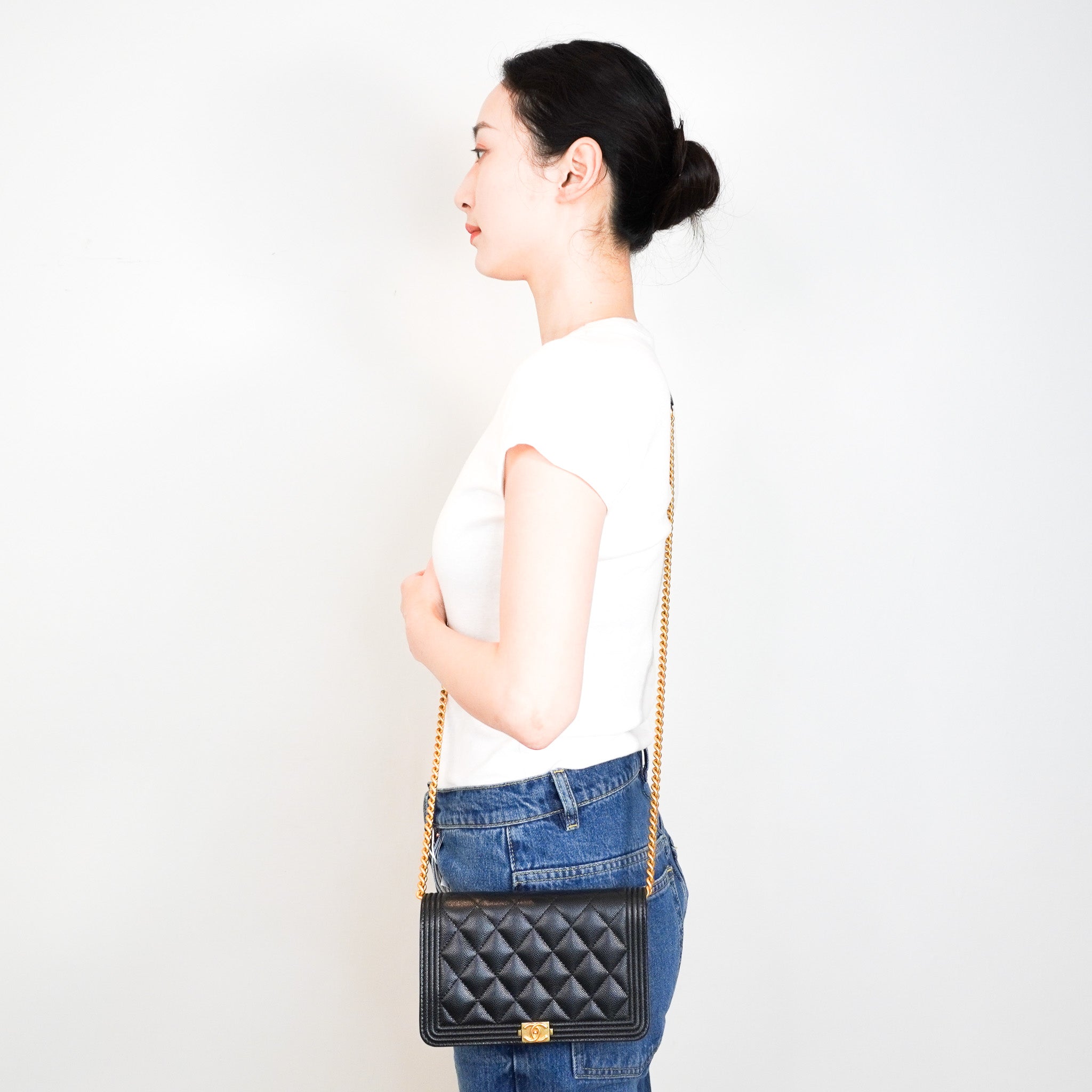 CURRENT SEASON Chanel BOY Wallet On Chain RRP £2,860 | Authentic Preloved - Reloved Again