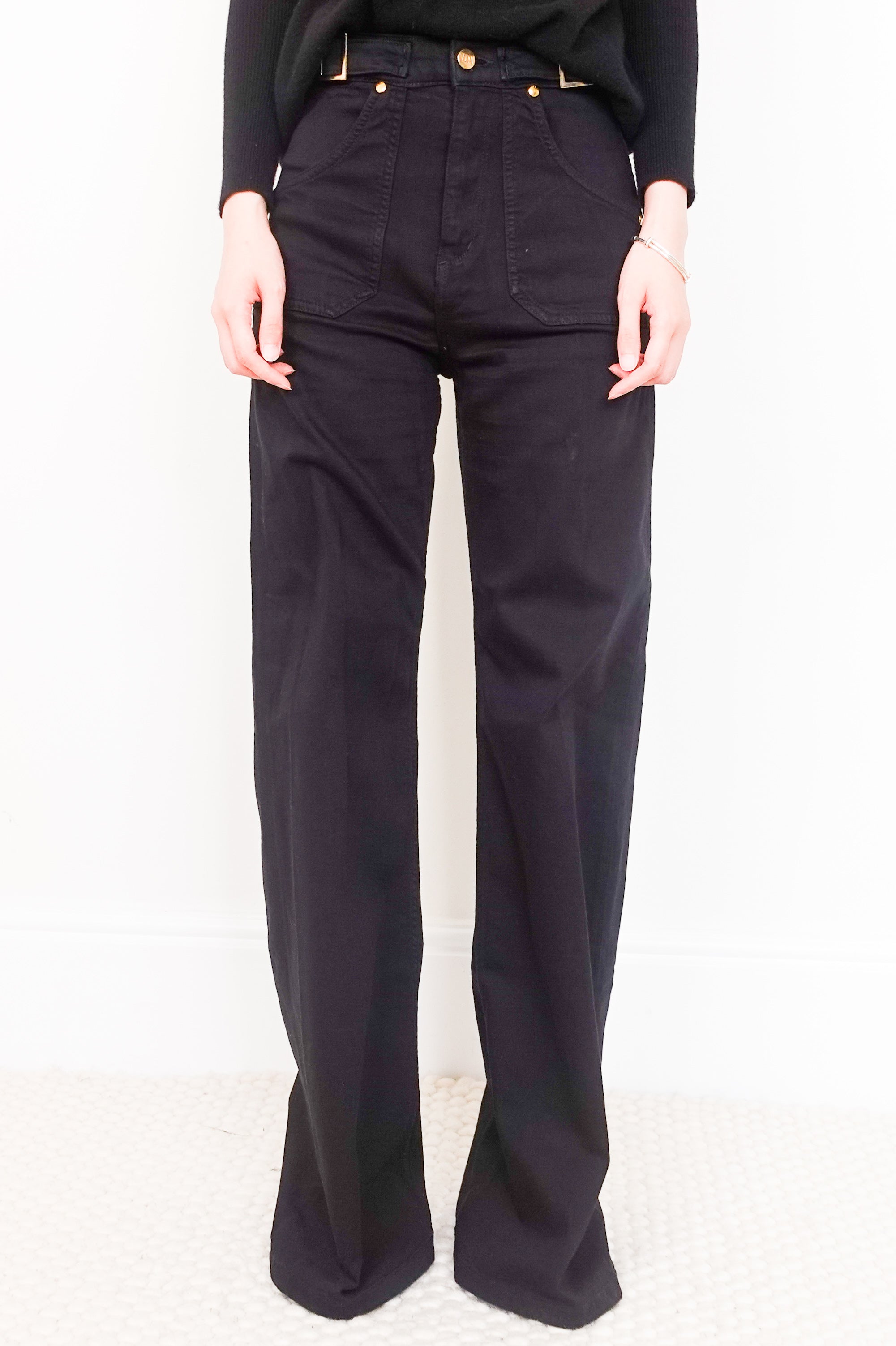 Black Wide Leg Jeans RRP £225