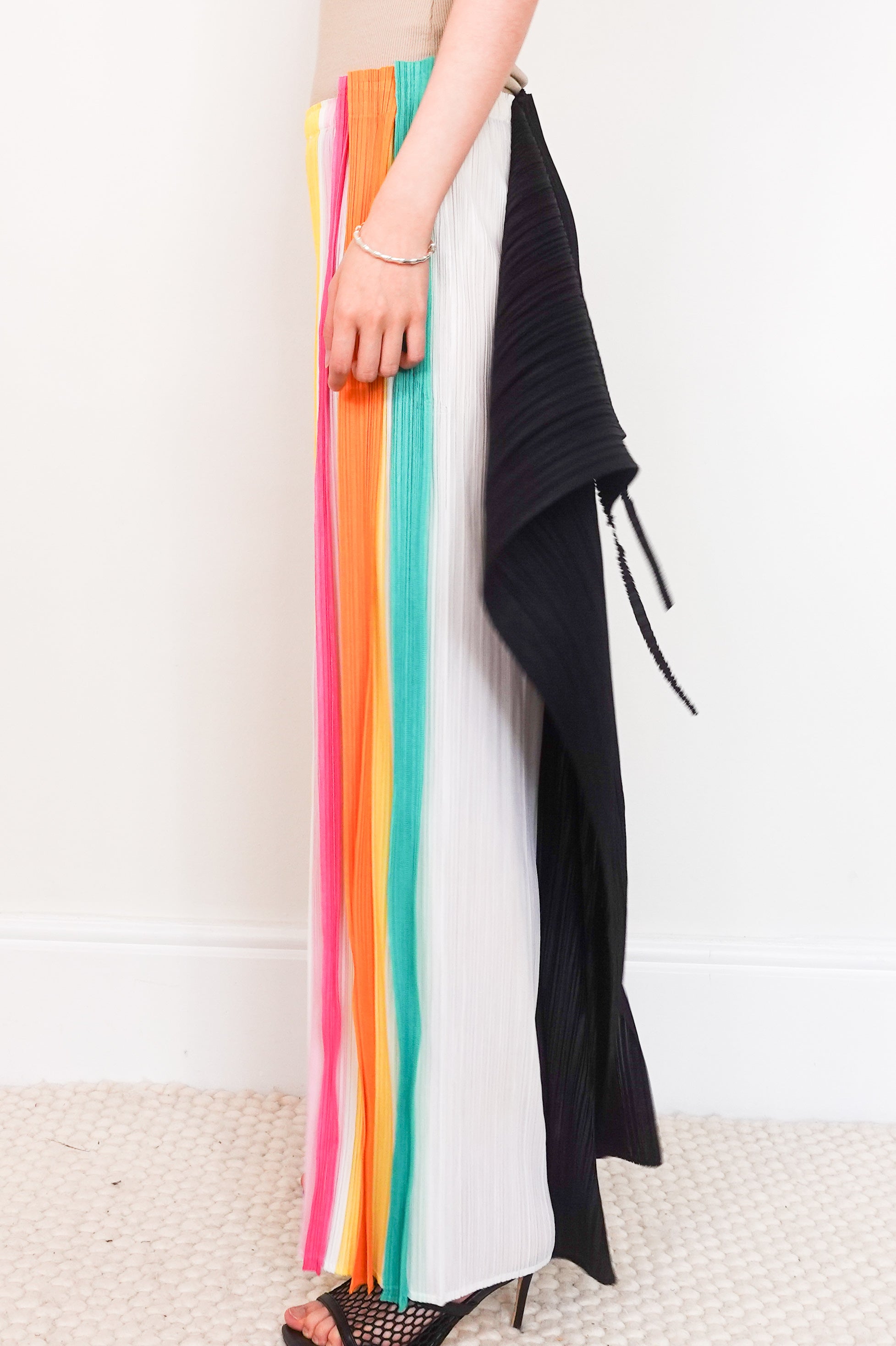 Multicoloured pleated trousers RRP £300