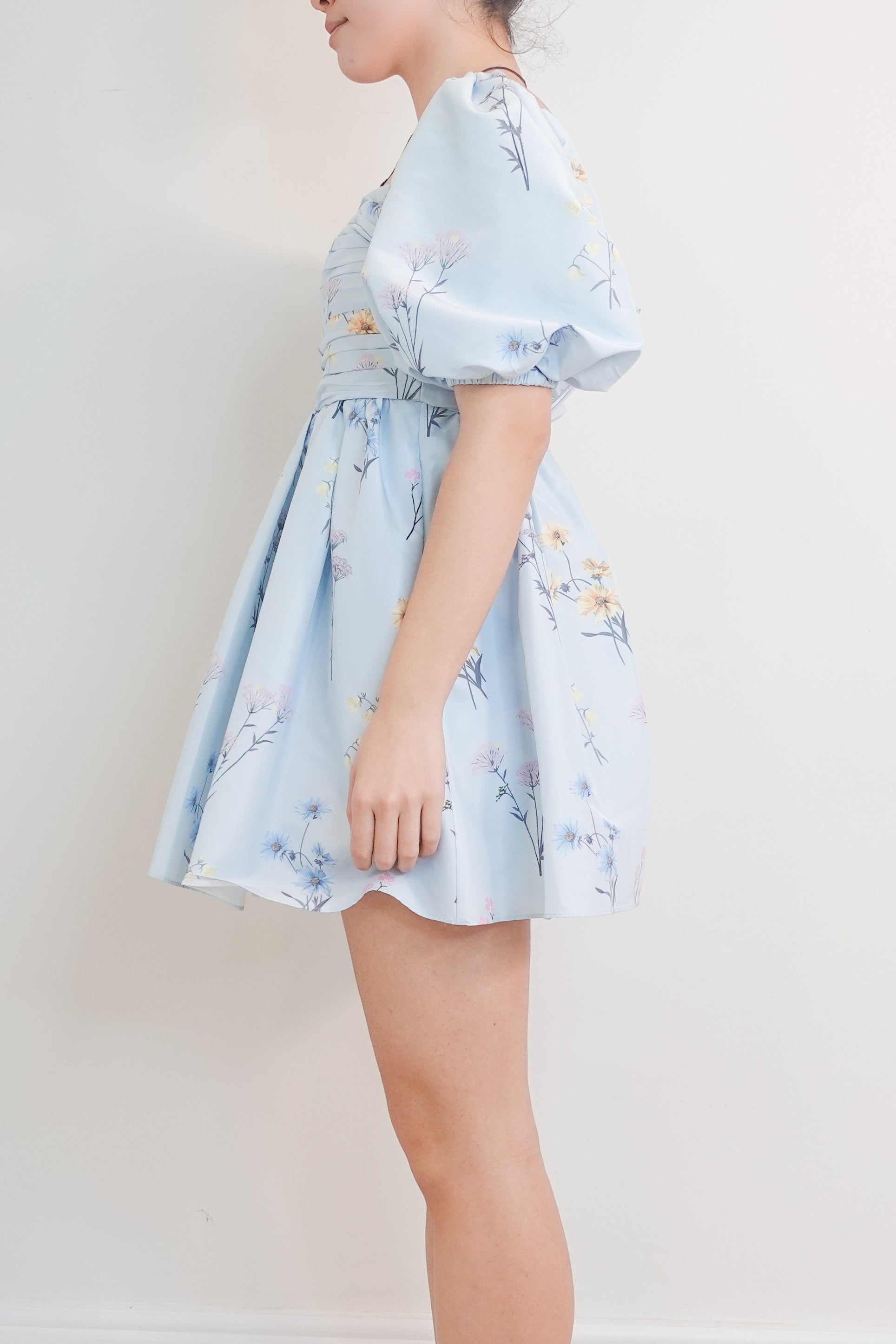 Blue floral mini dress RRP £250