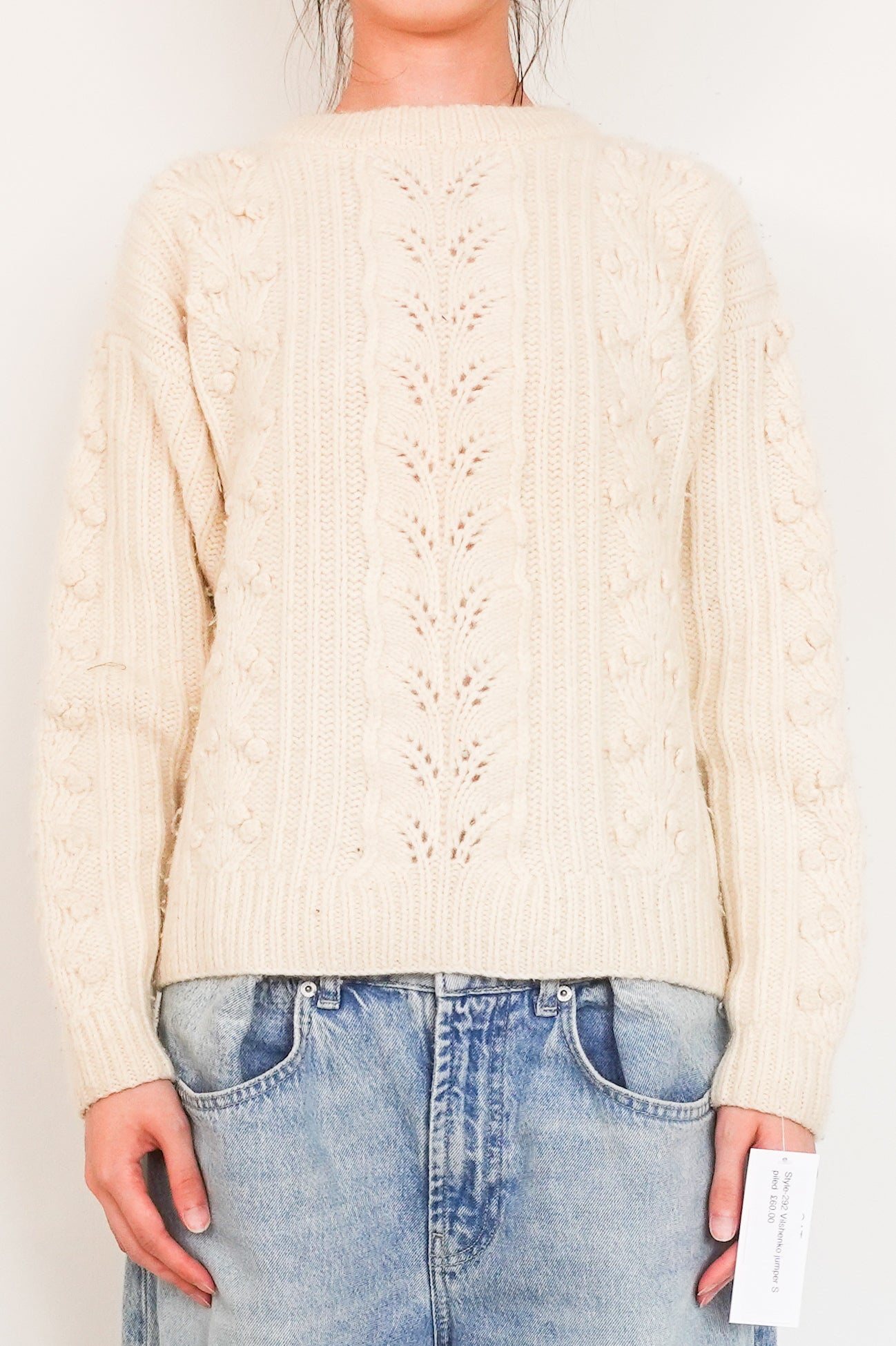 Cream knitted jumper RRP £200