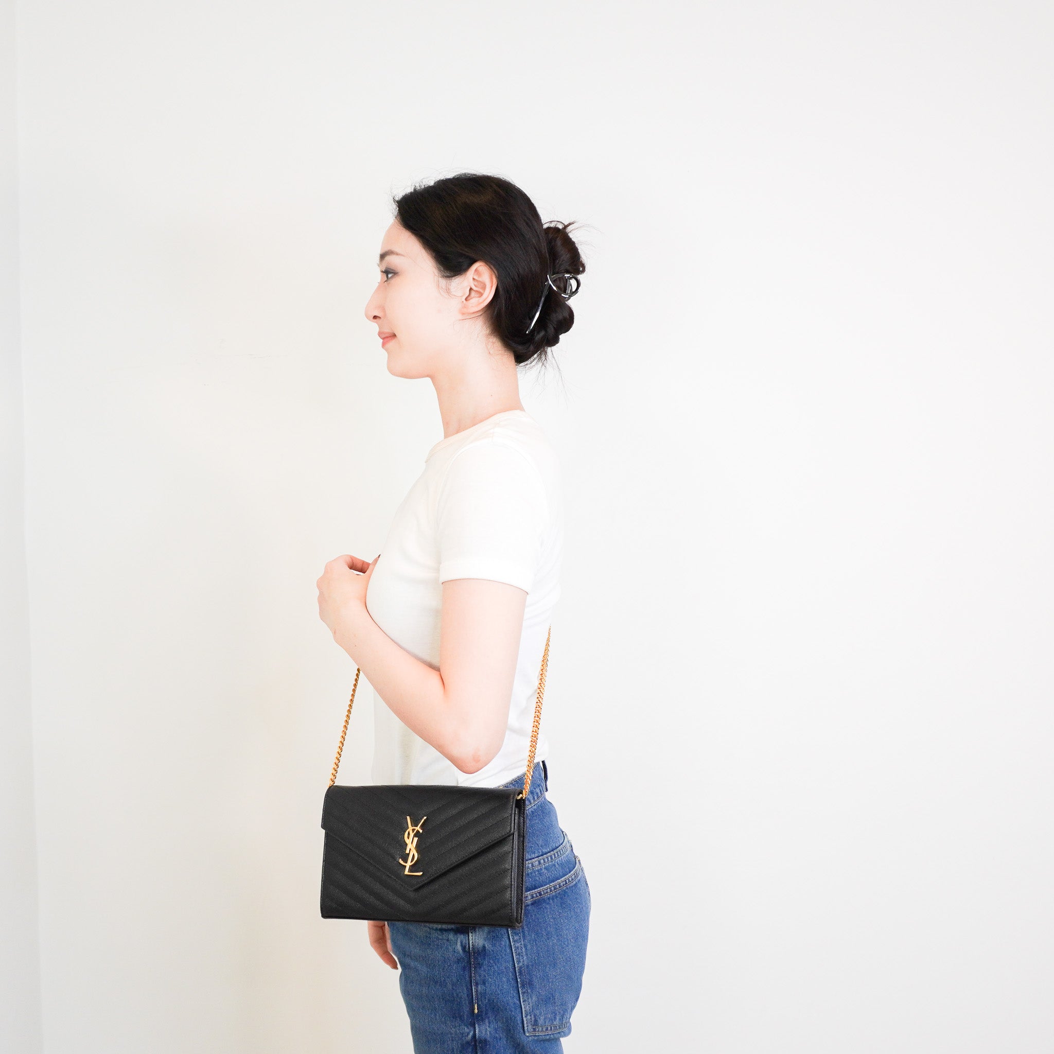 Saint Laurent Cassandra Wallet on a Chain Bag RRP £1200 | Authentic Preloved - Reloved Again