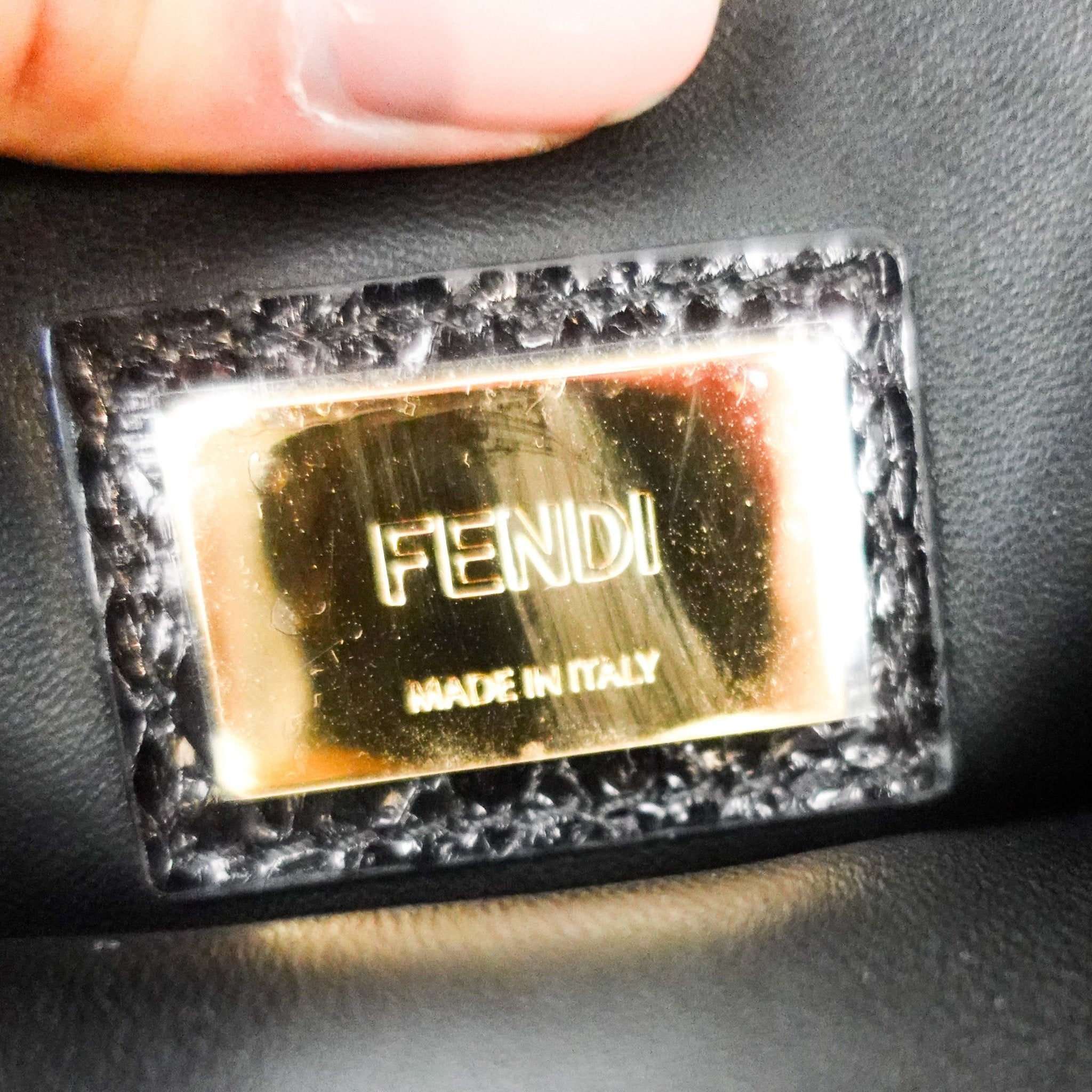 Fendi Black Python Medium Peekaboo bag RRP £5000 | Authentic Preloved - Reloved Again