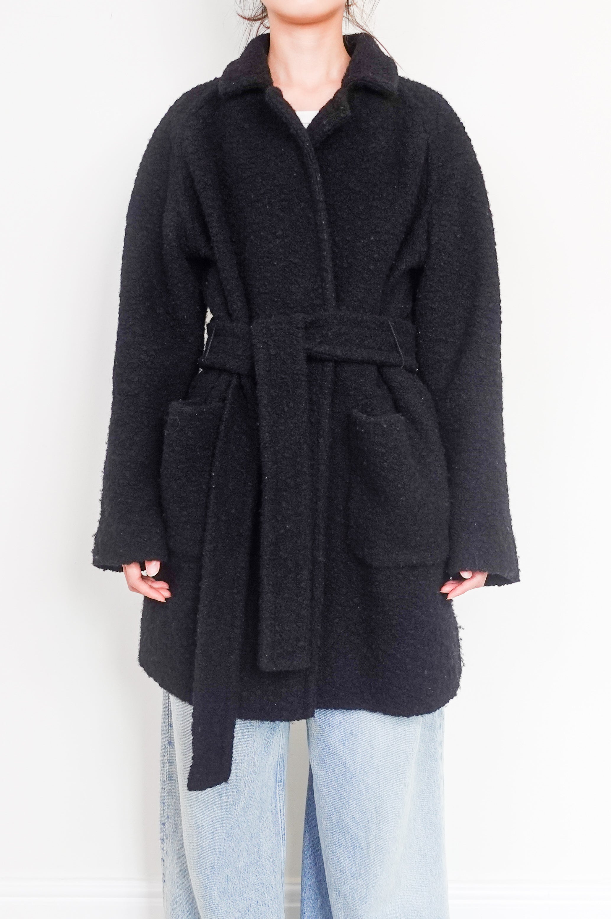 Boucle belted coat RRP 450