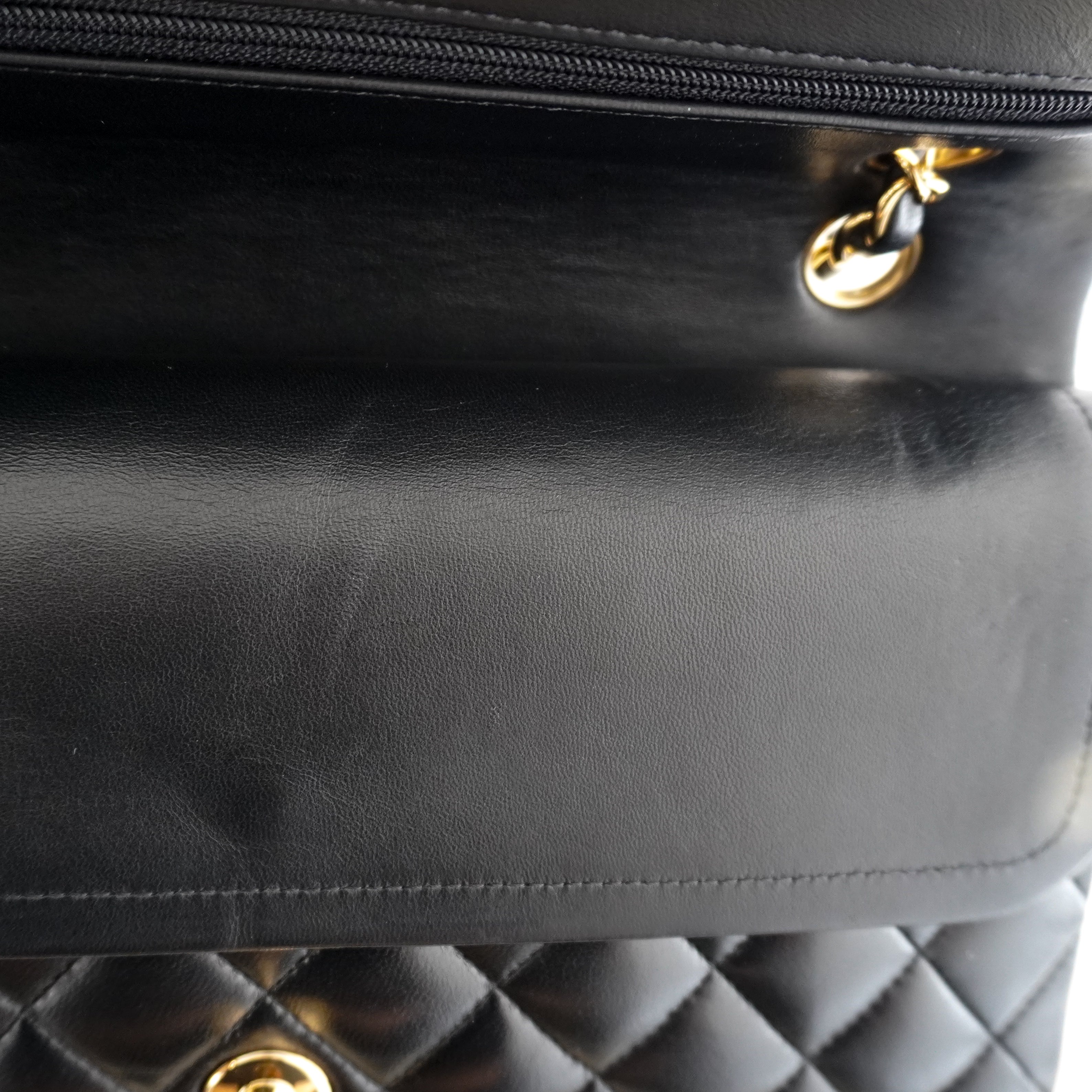 Chanel Medium Classic 11.12 Double Flap Bag Black Lambskin Gold Hardware RRP (£9090) | Authentic Preloved