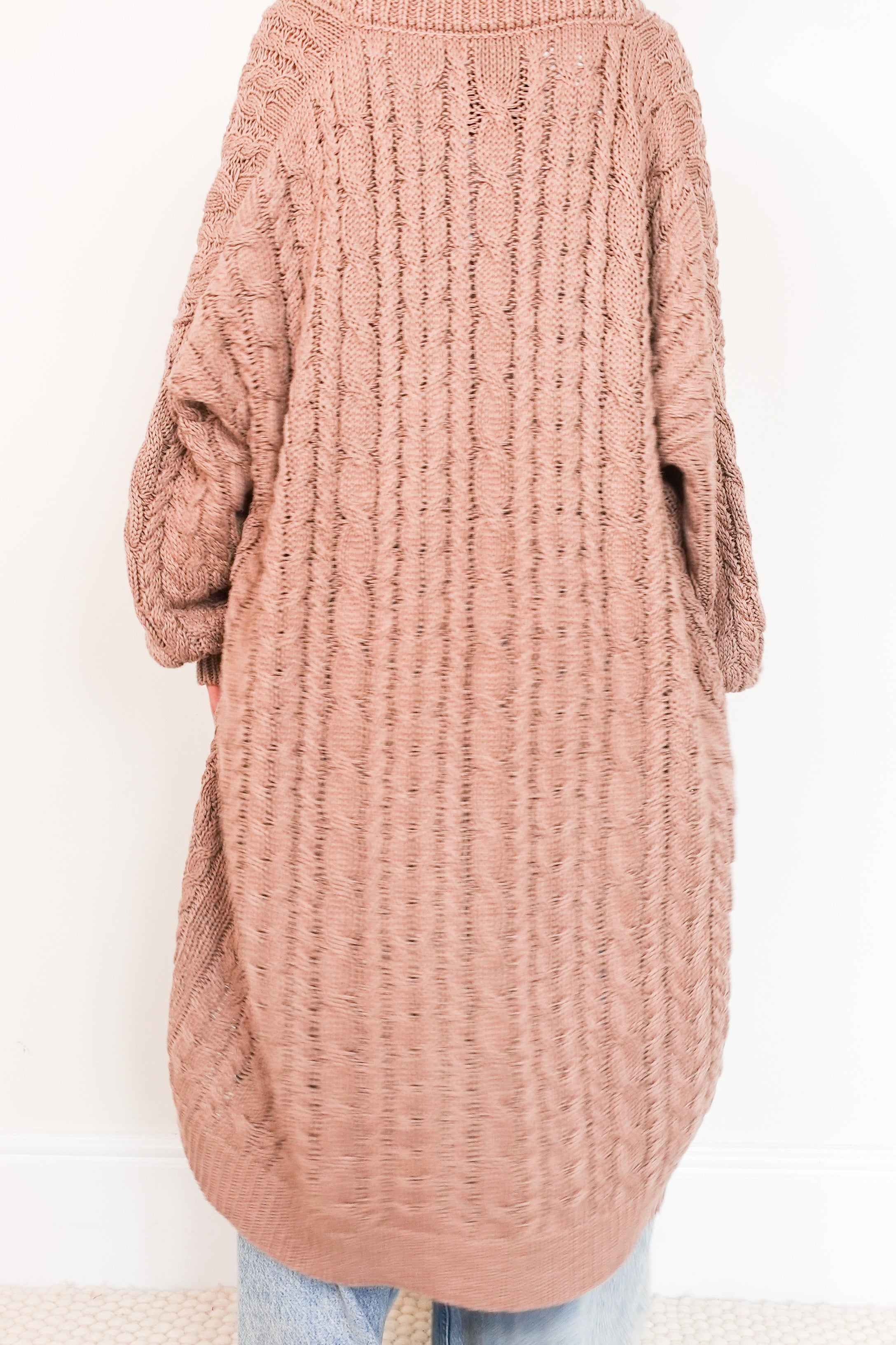 Long line beige cardigan RRP £450