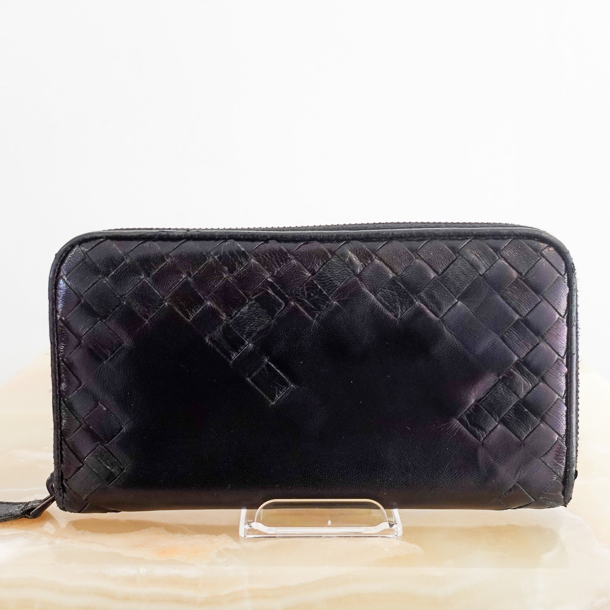 NEW Bottega Veneta Weave Black Wallet RRP £770 | Authentic Preloved