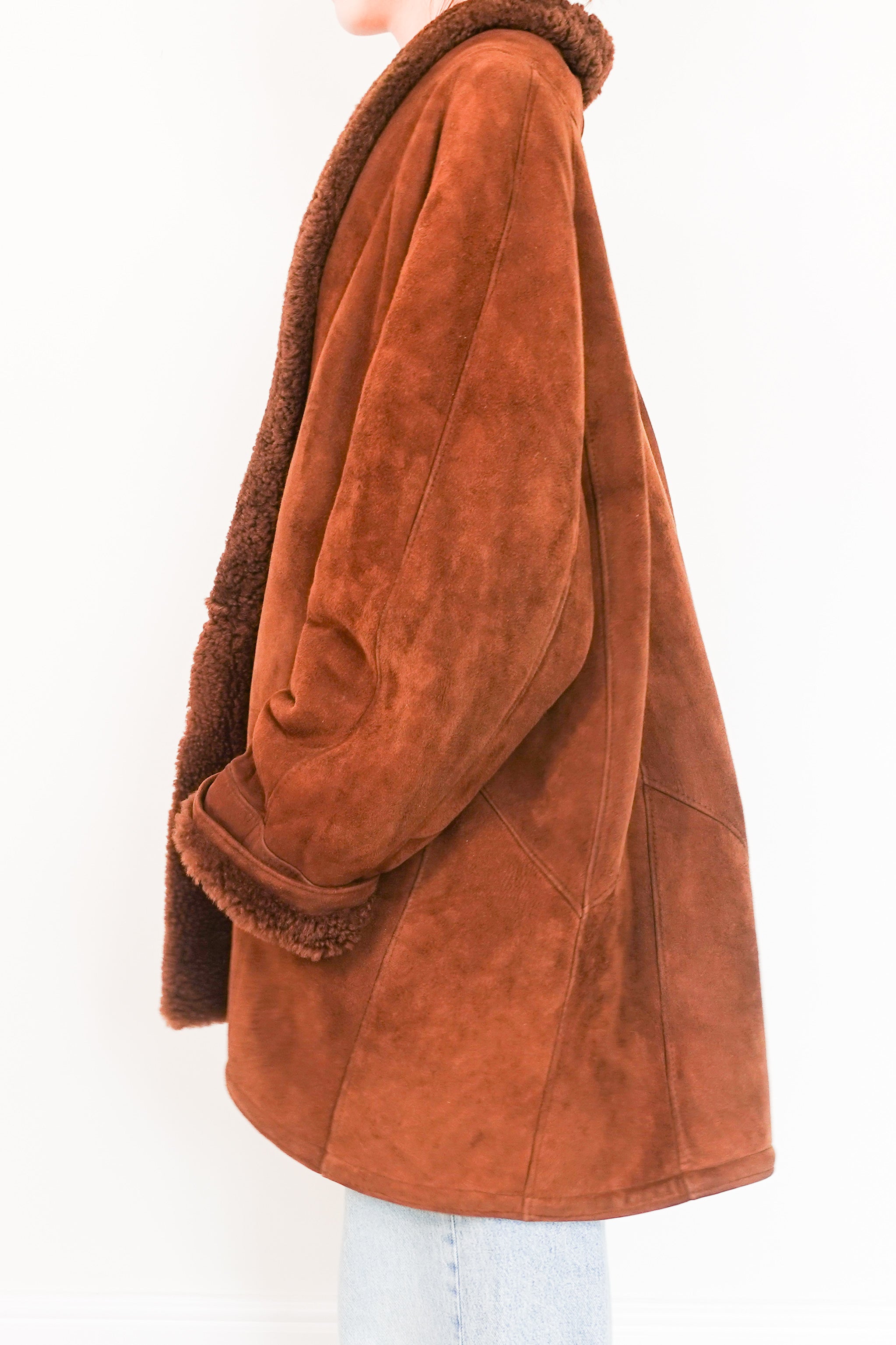 Brown suede coat