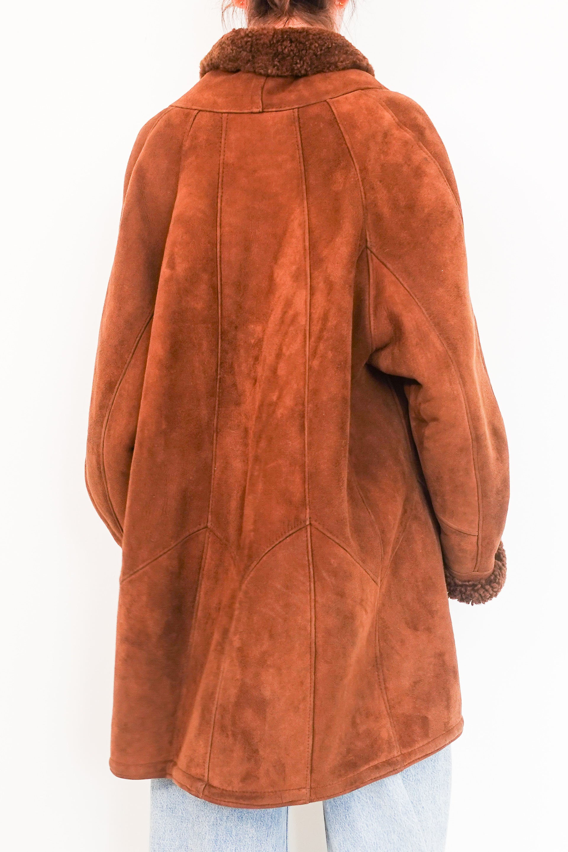 Brown suede coat