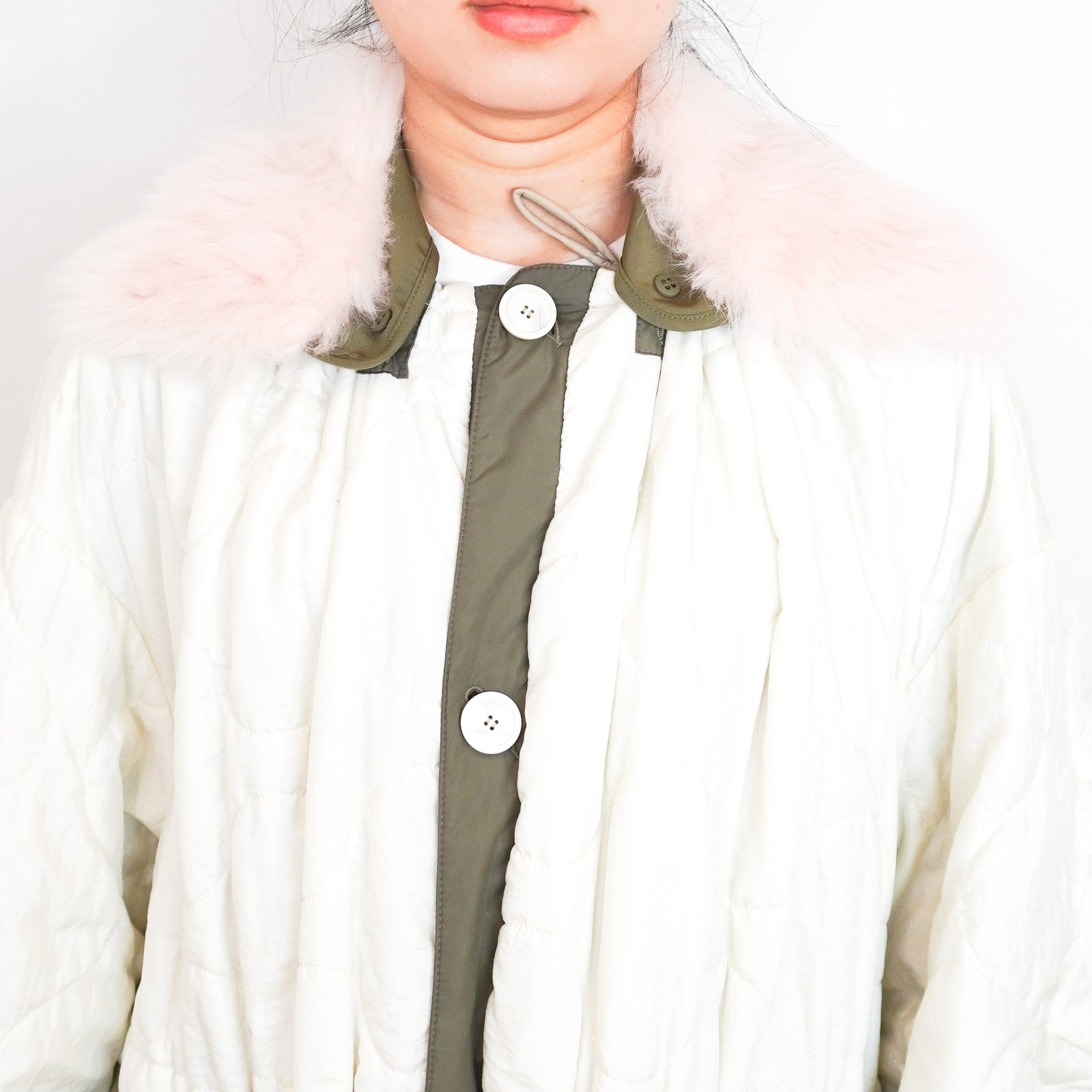 Marfa Stance Pink Shearling Collar RRP £395 | Authentic Preloved - Reloved Again