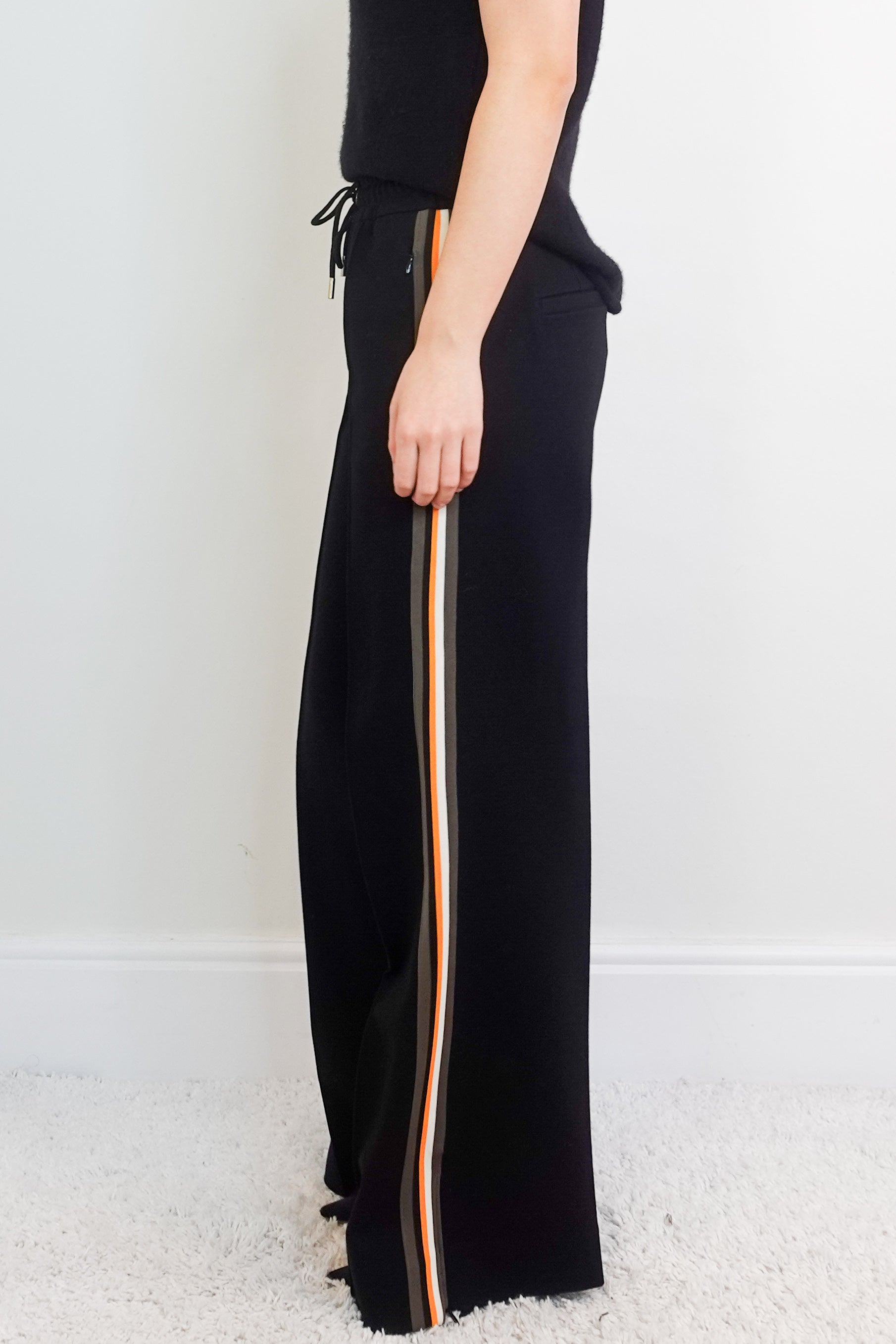 Black striped trousers RRP £250