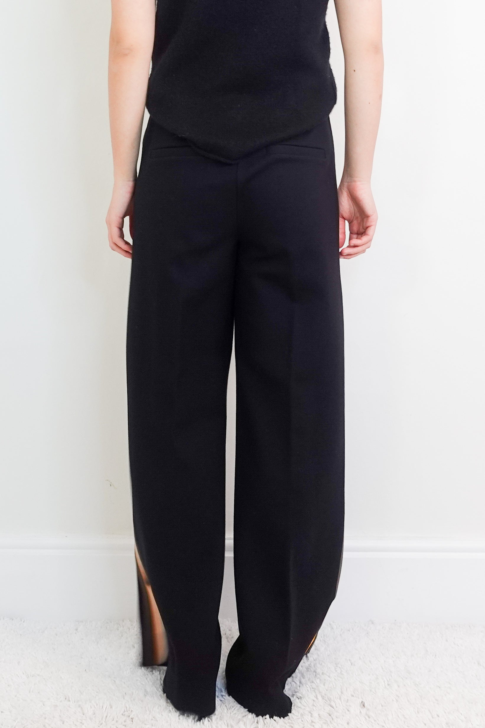 Black striped trousers RRP £250