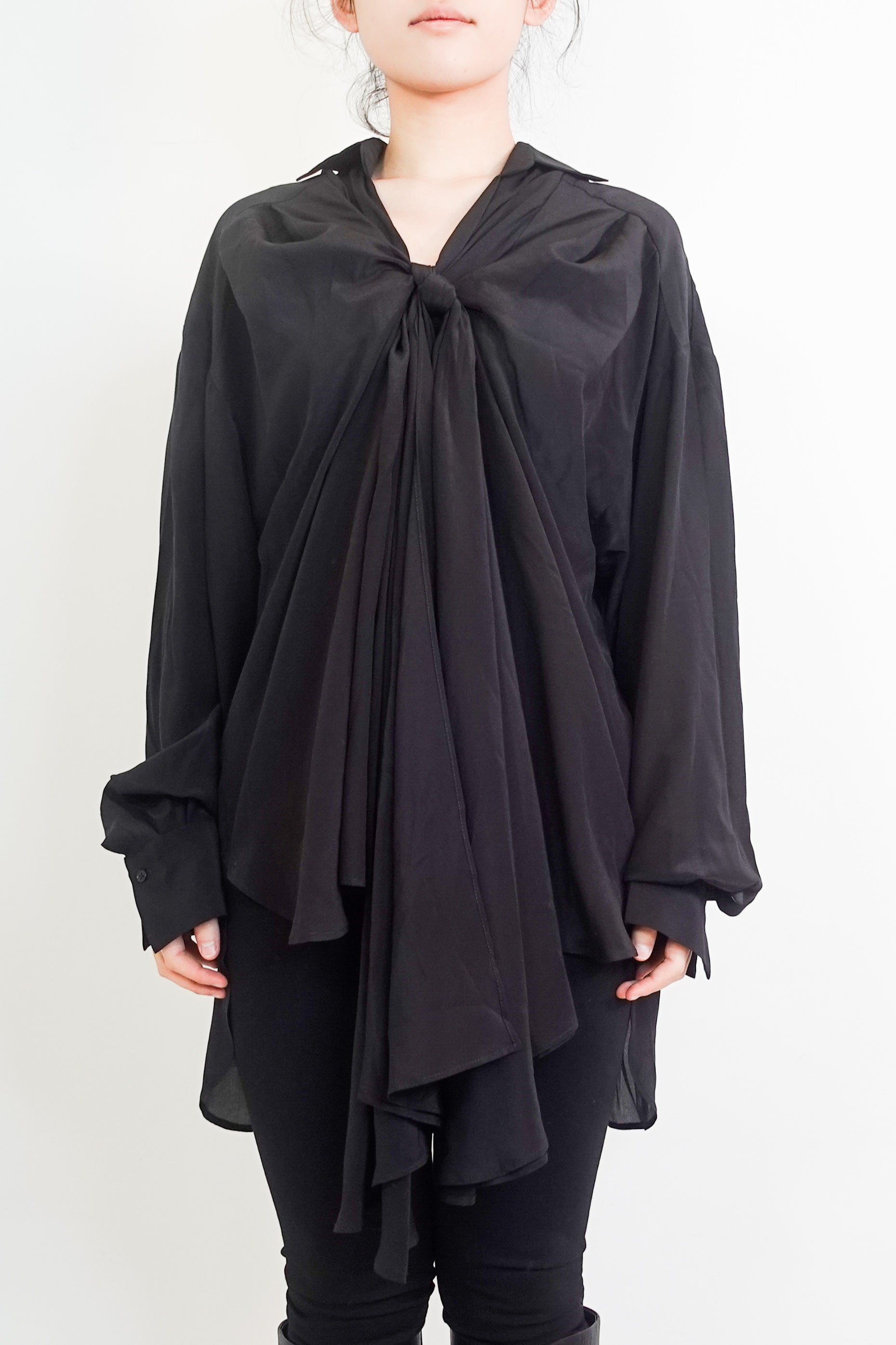 Black silk blouse RRP £250