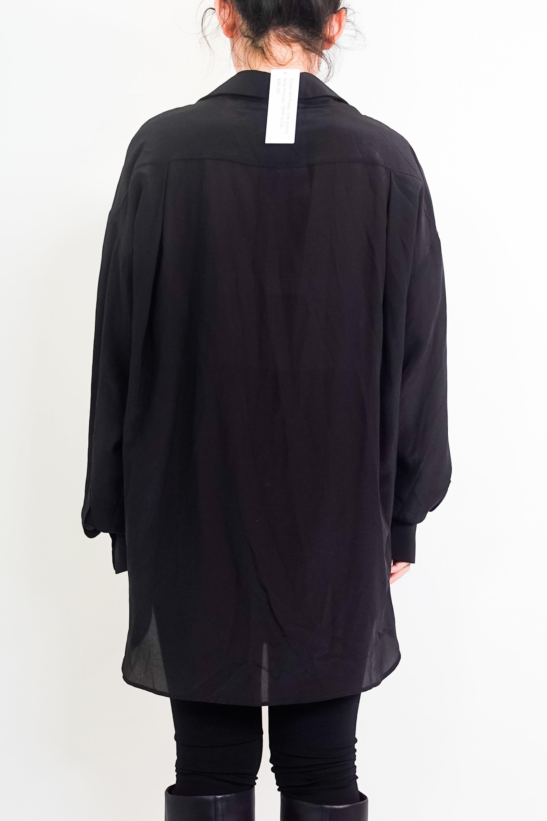 Black silk blouse RRP £250