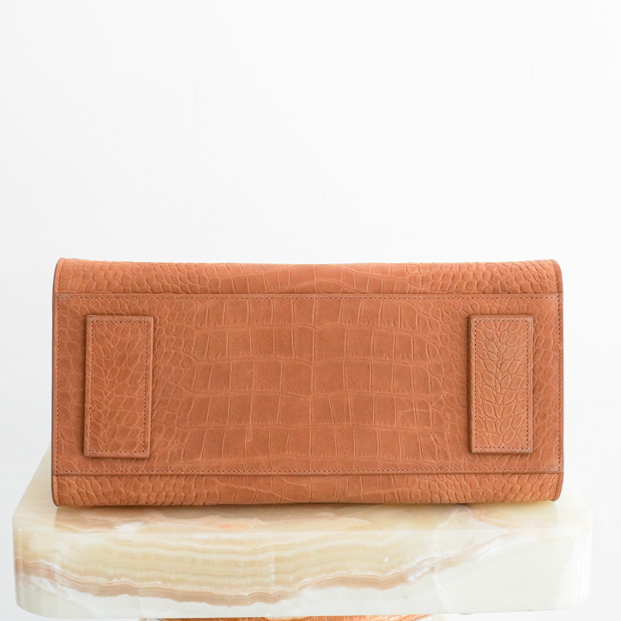 Saint Laurent Sac De Jour Small Crocodile Embossed in Brown RRP £2615 | Authentic Preloved - Reloved Again
