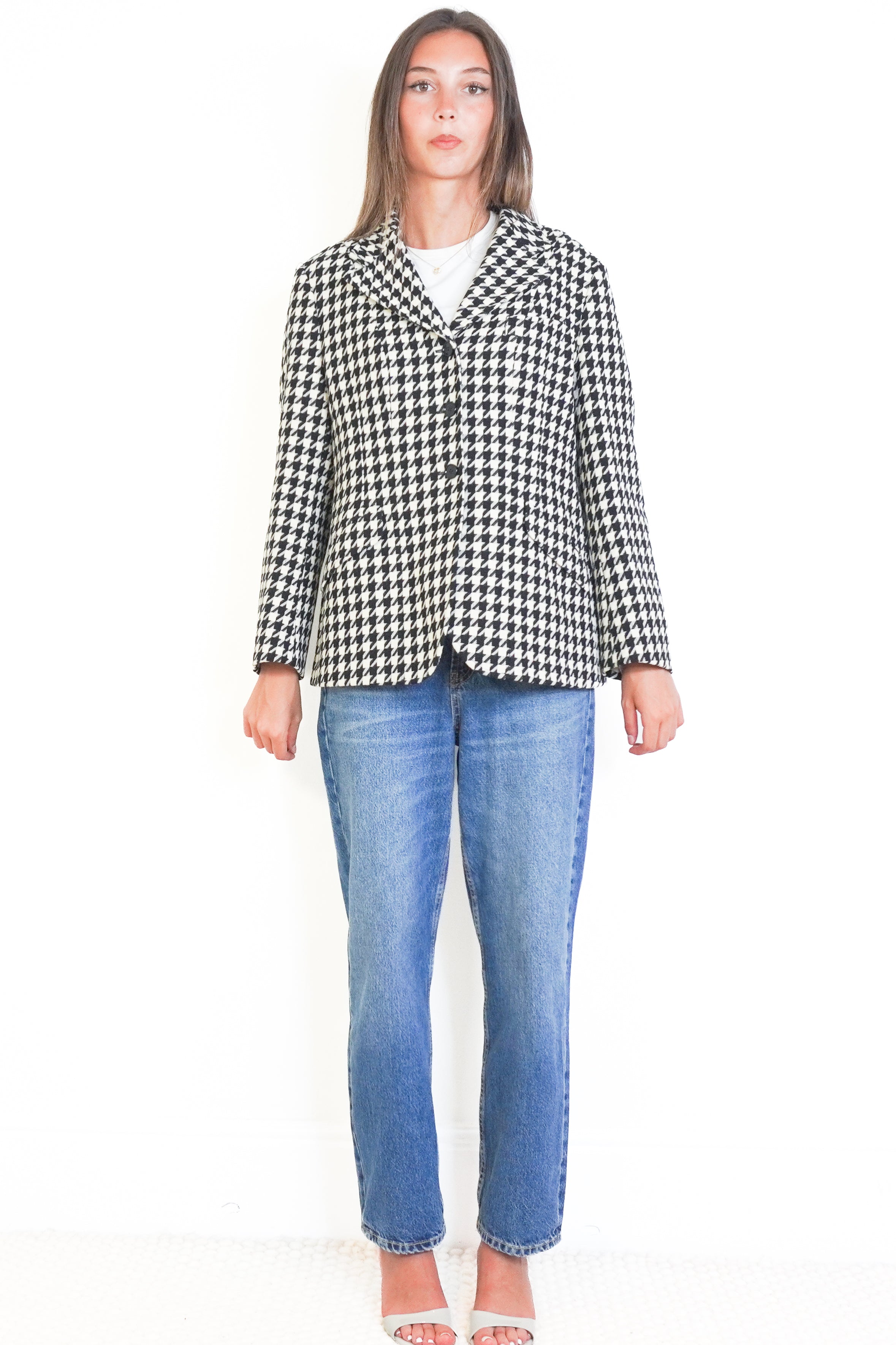 Gucci Houndstooth Wool Blazer RRP £1037 | Authentic Preloved