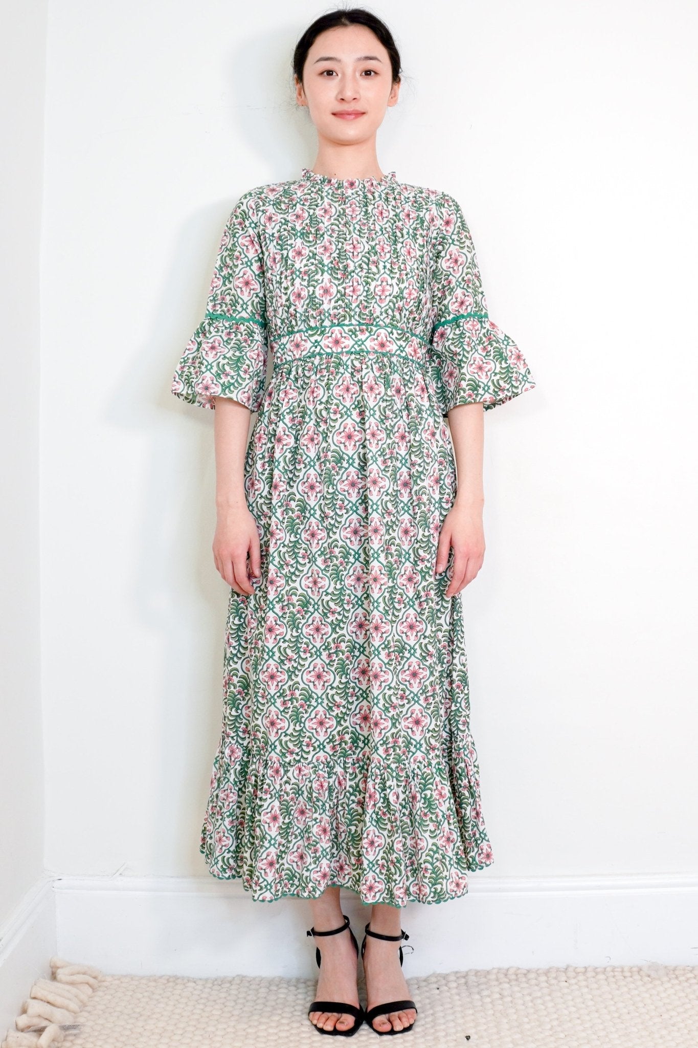 NEW Pink City Prints Green Savannah Dress RRP £170 | Authentic Preloved - Reloved Again