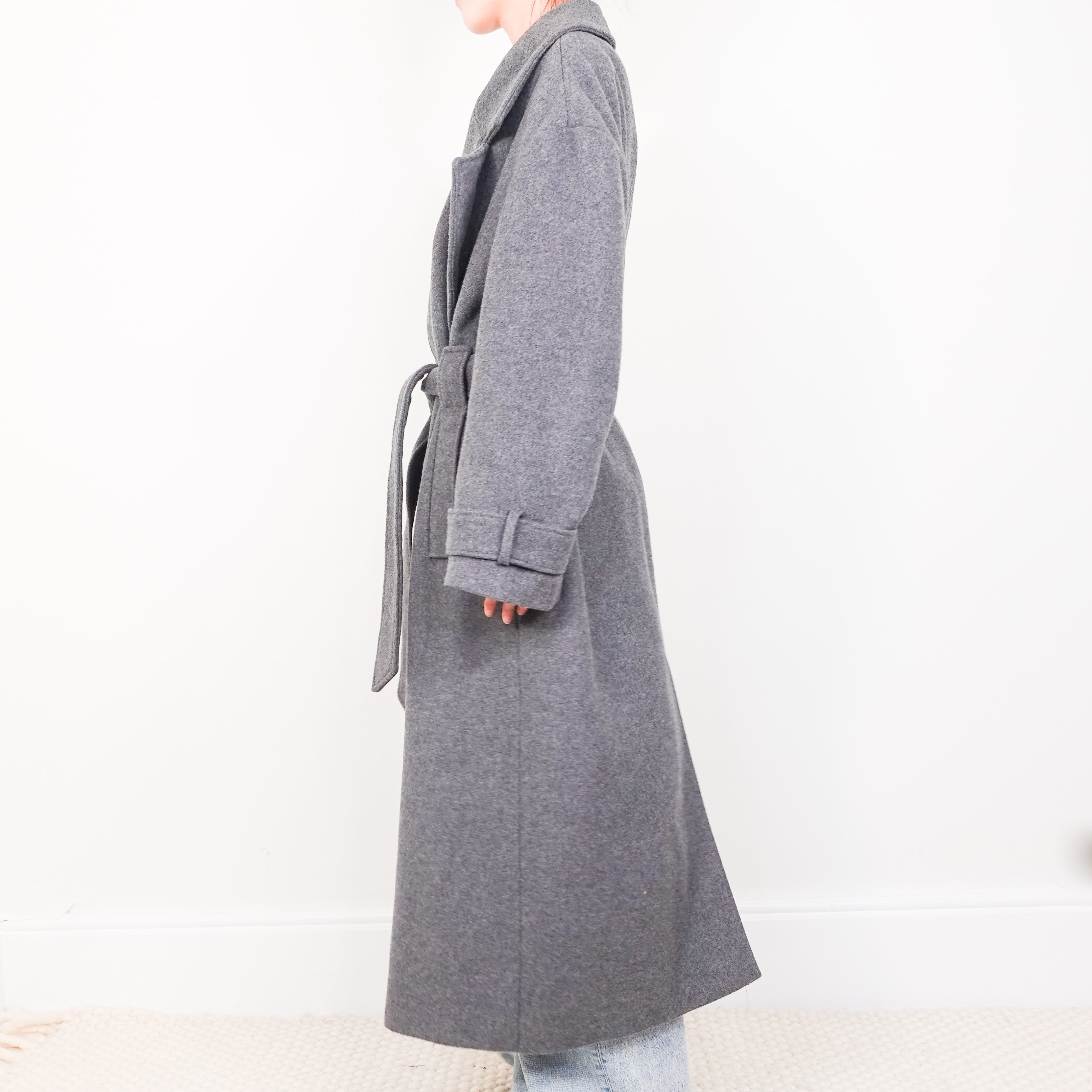 Grey wrap coat RRP £289