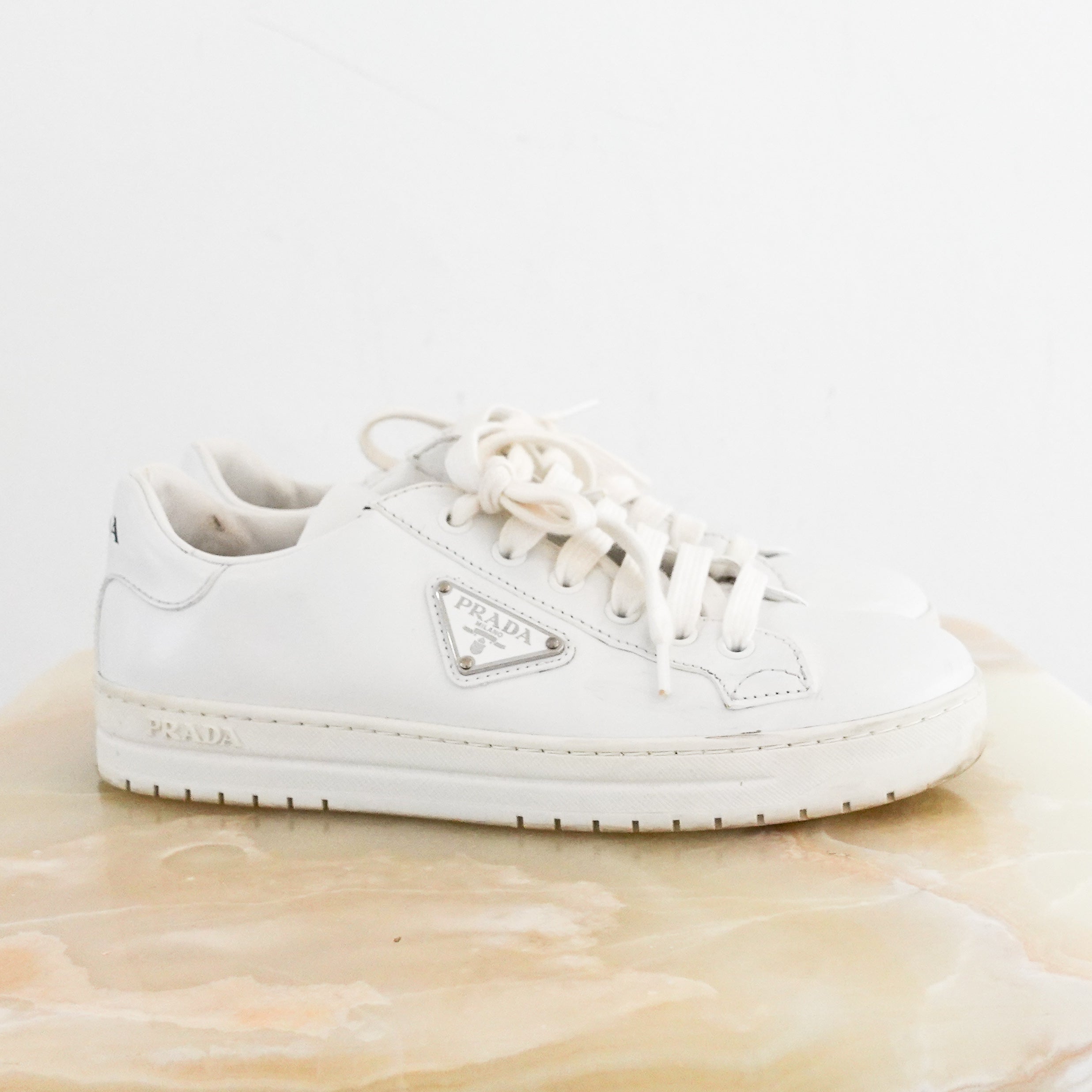 Prada white Low Top Classic trainers RRP £790 | Preloved Authentic