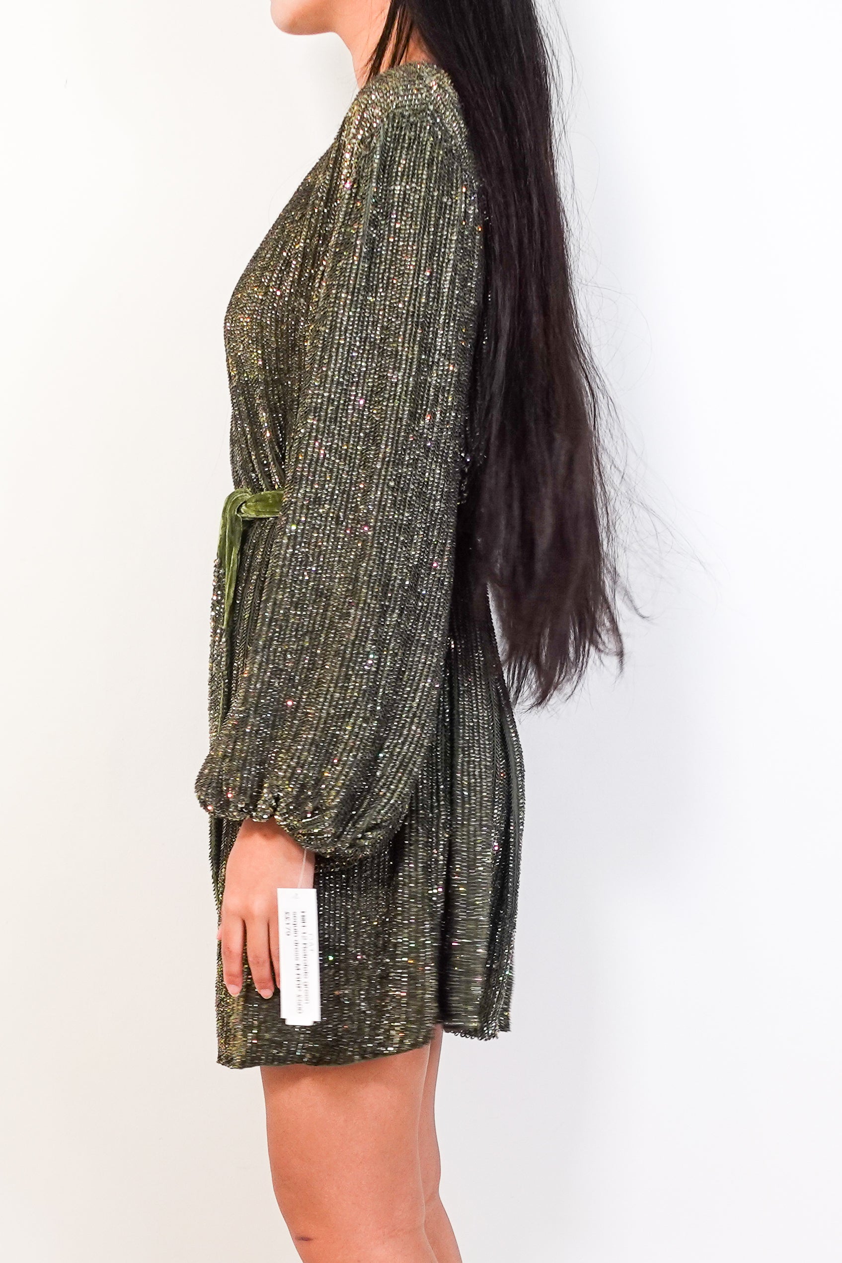 NEW Green Mini Sequin dress RRP £500