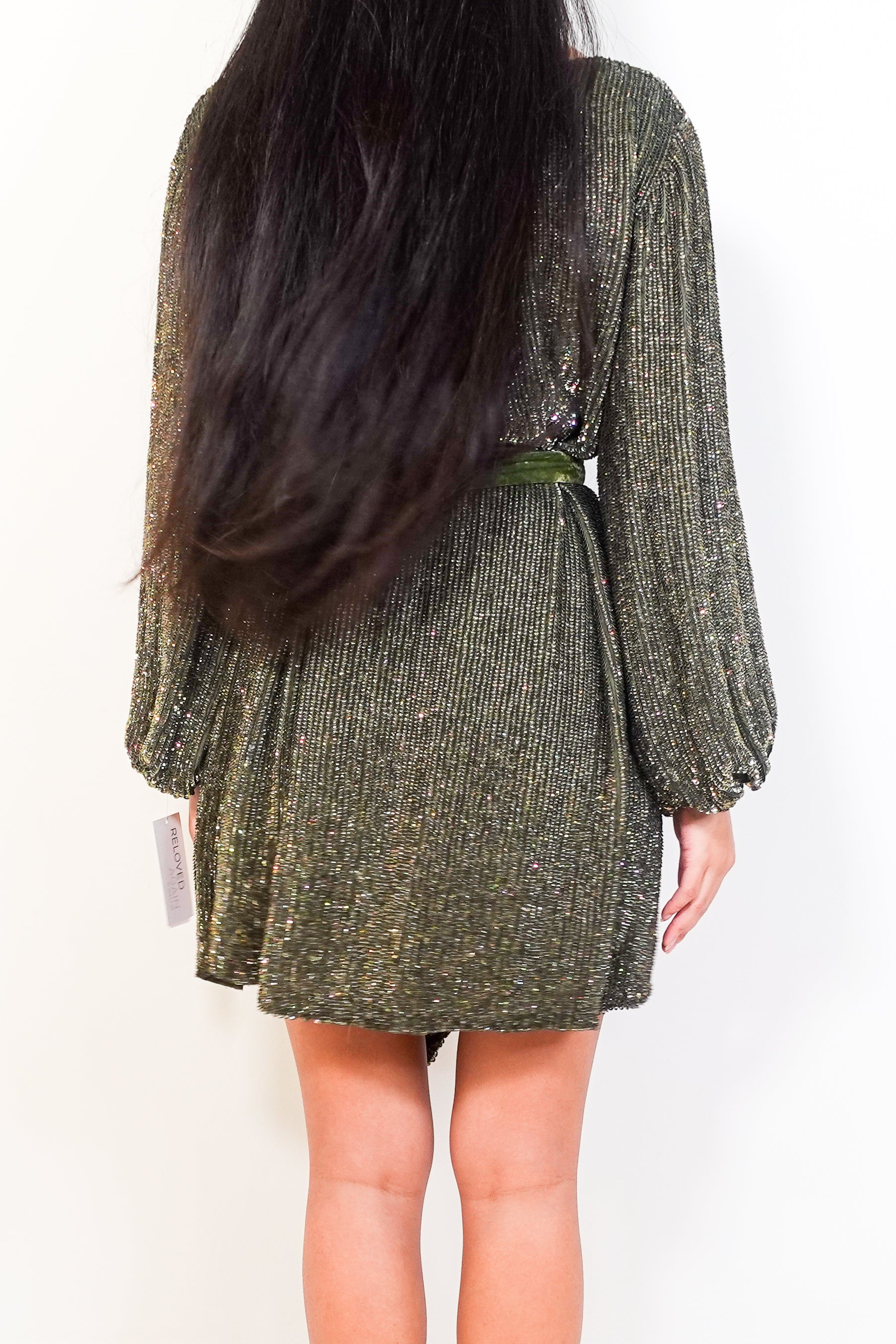 NEW Green Mini Sequin dress RRP £500