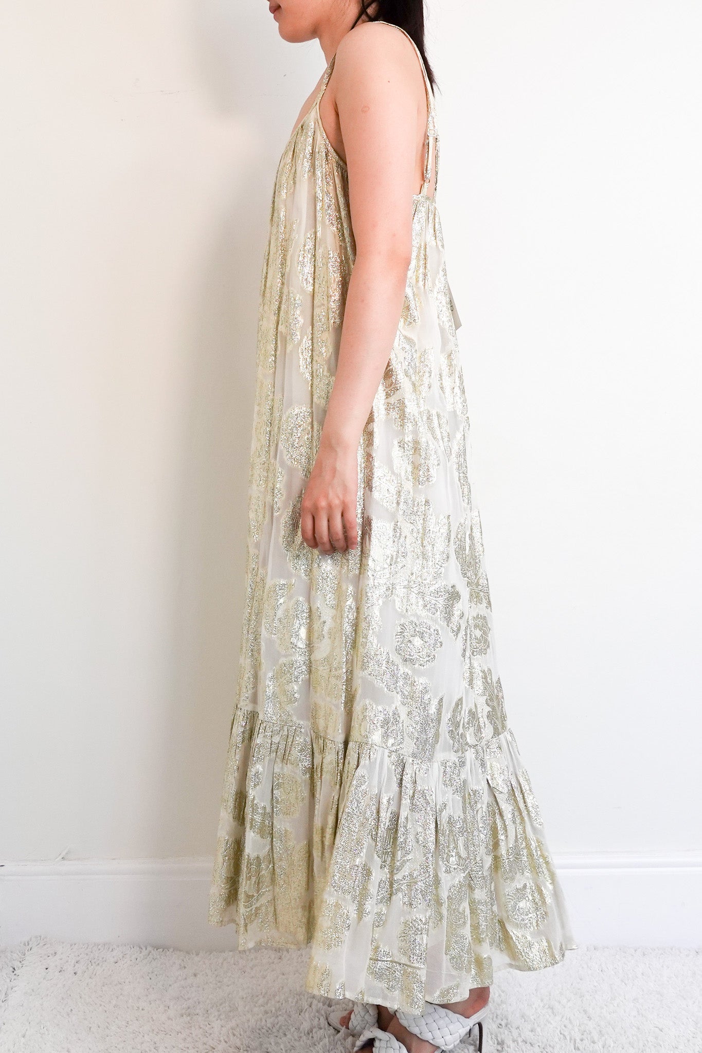 Gold Sparkly Maxi Dress RRP £160