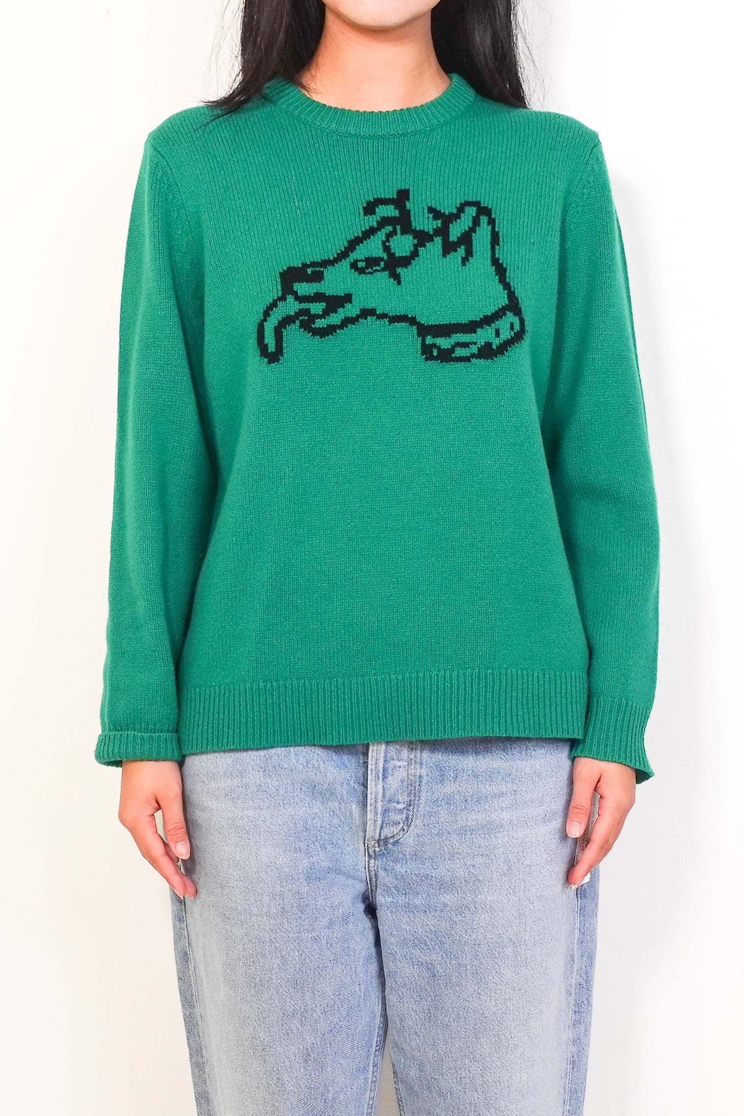 Green wool jumper RRP £500