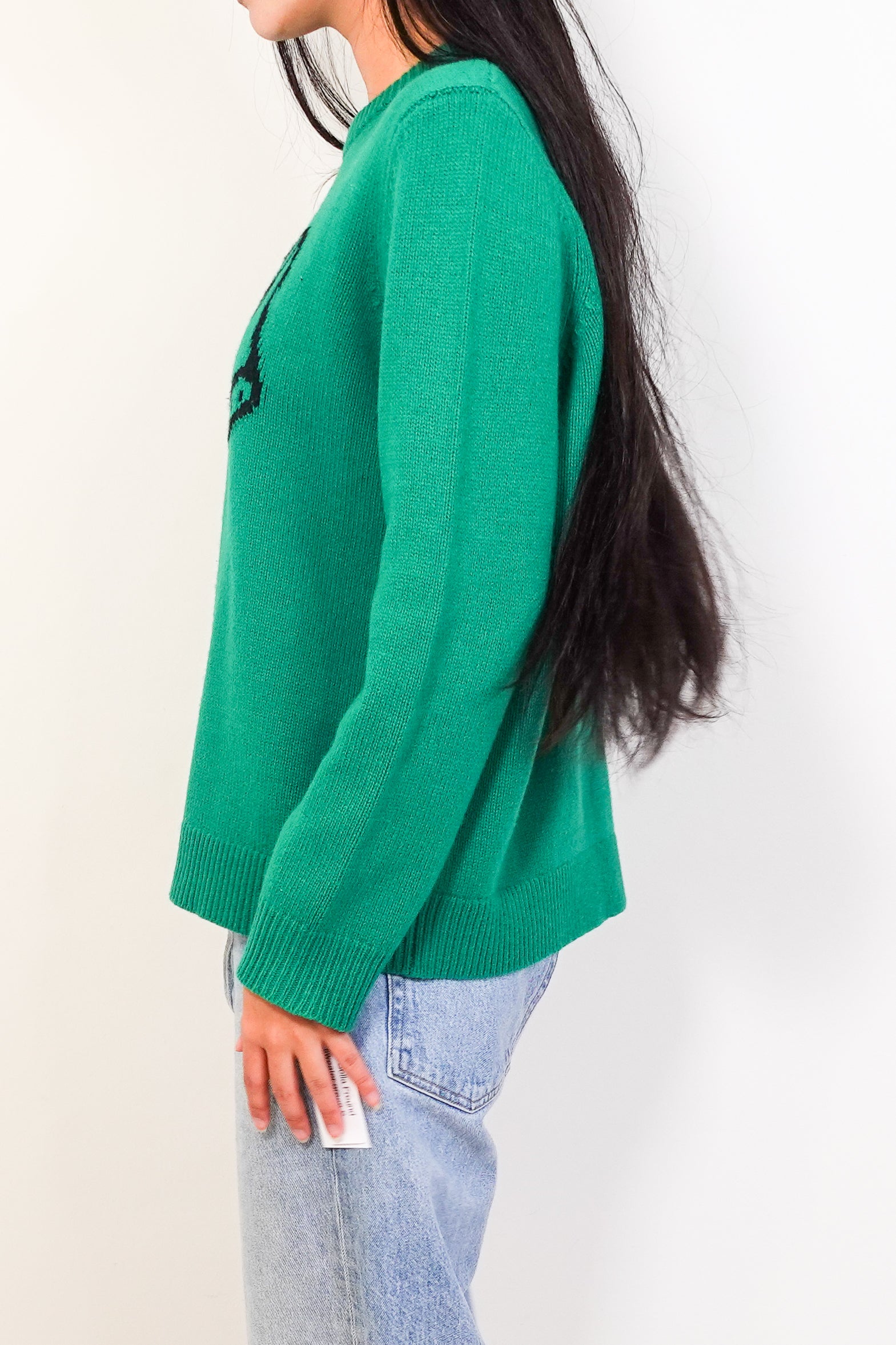 Green wool jumper RRP £500