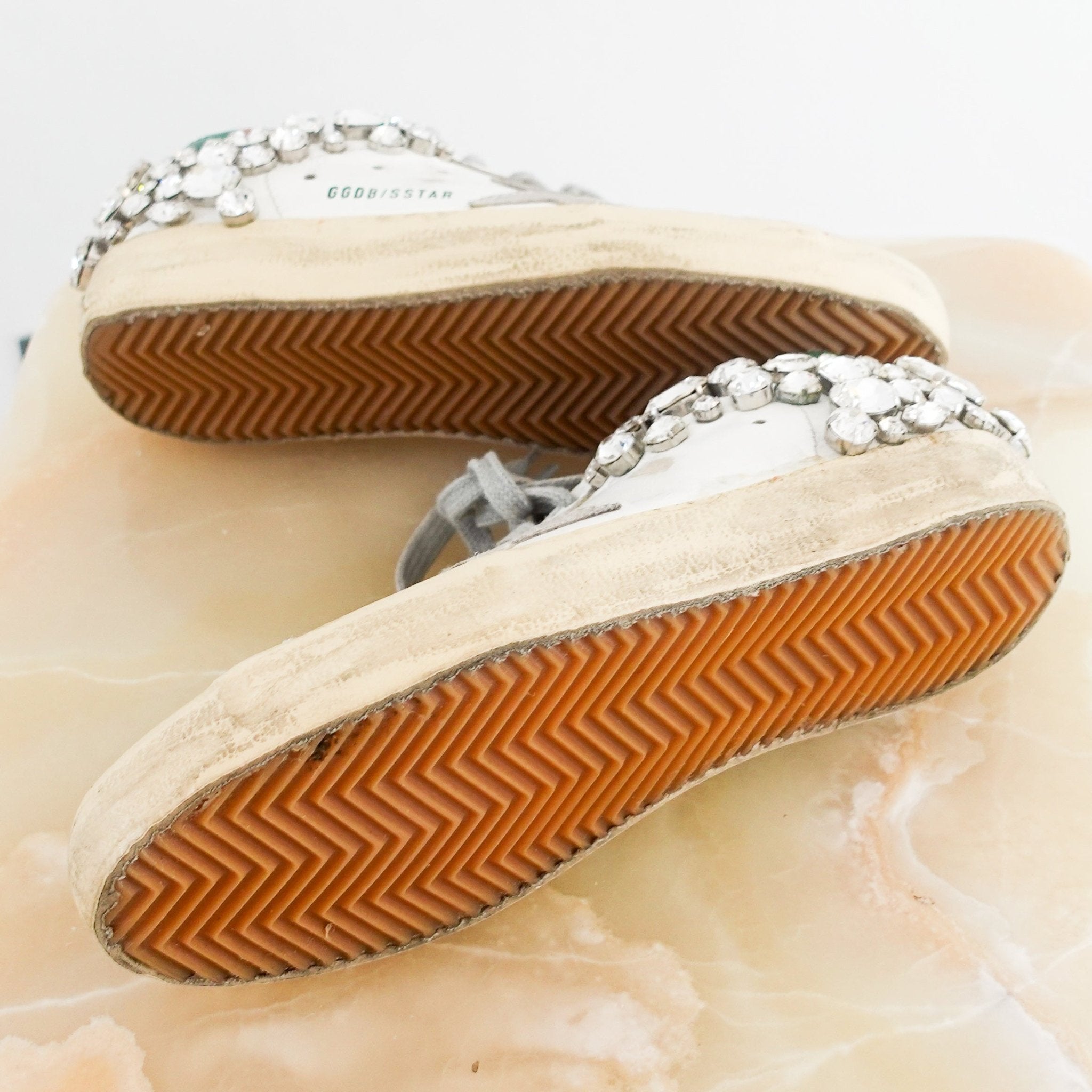 Golden Goose Super - Star with Swarovski Trainers RRP £1300 | Preloved Authentic - Reloved Again