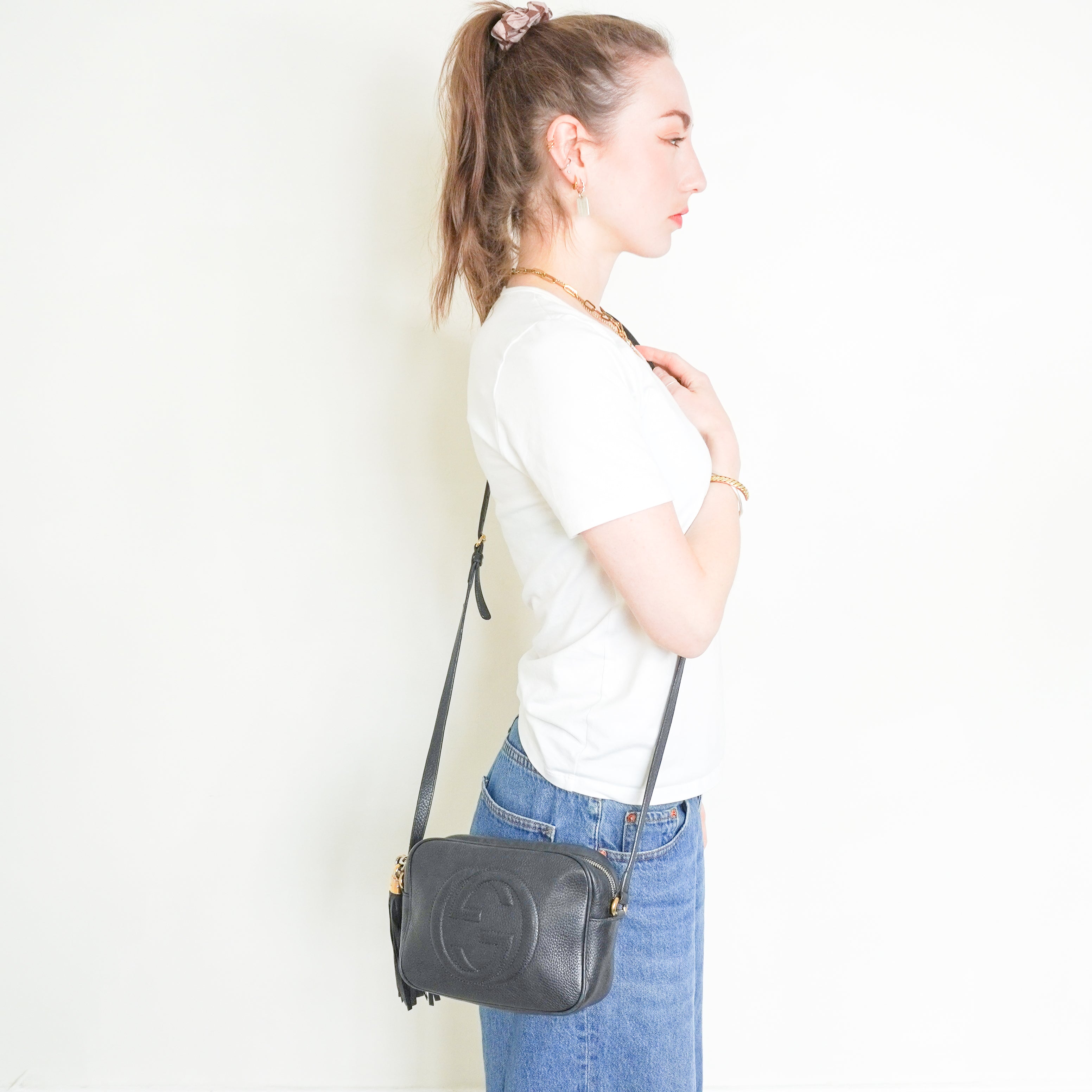 Gucci GG Disco Crossbody Bag in Black RRP £1200  | Authentic Preloved