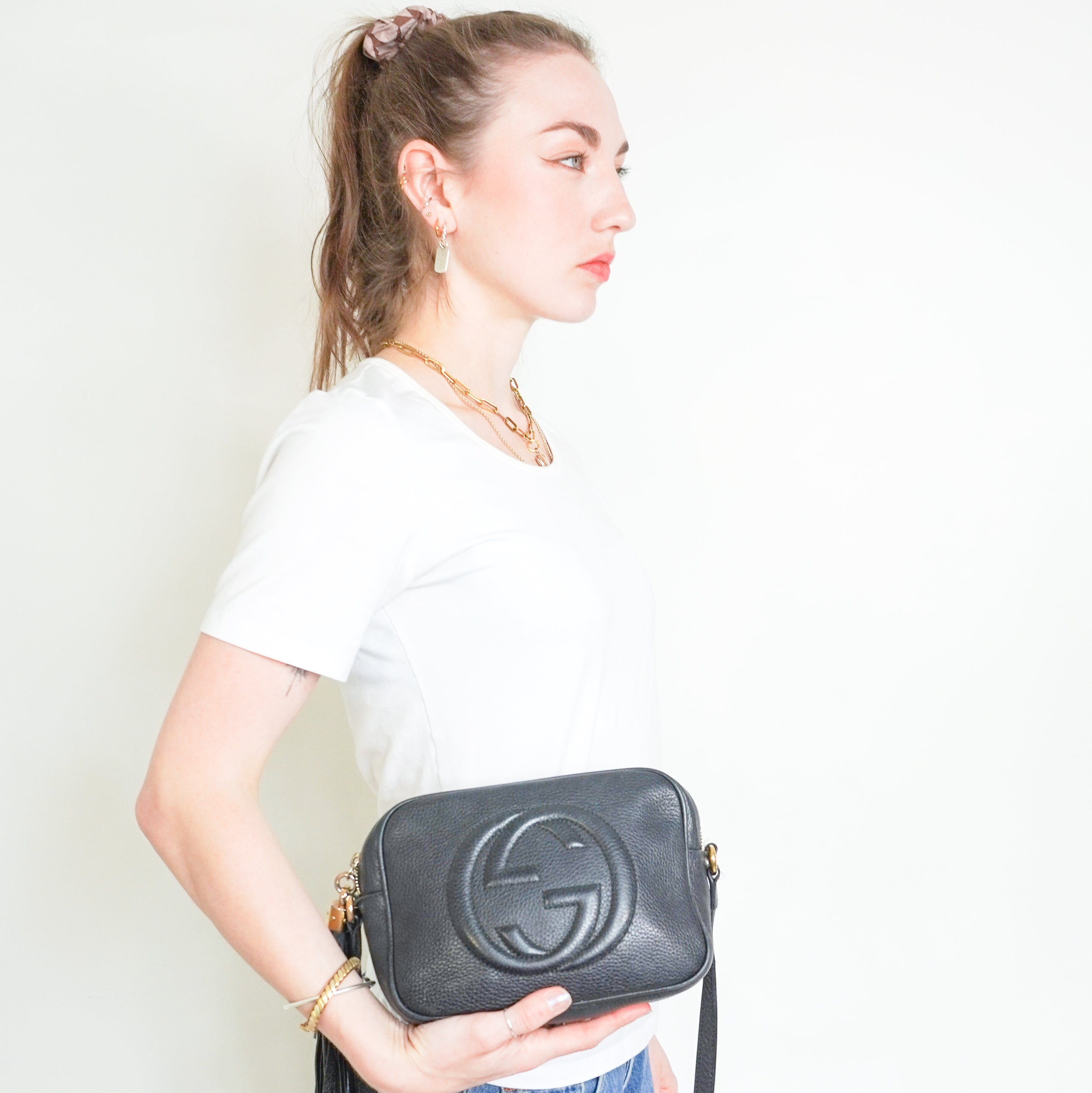 Gucci GG Disco Crossbody Bag in Black RRP £1200  | Authentic Preloved