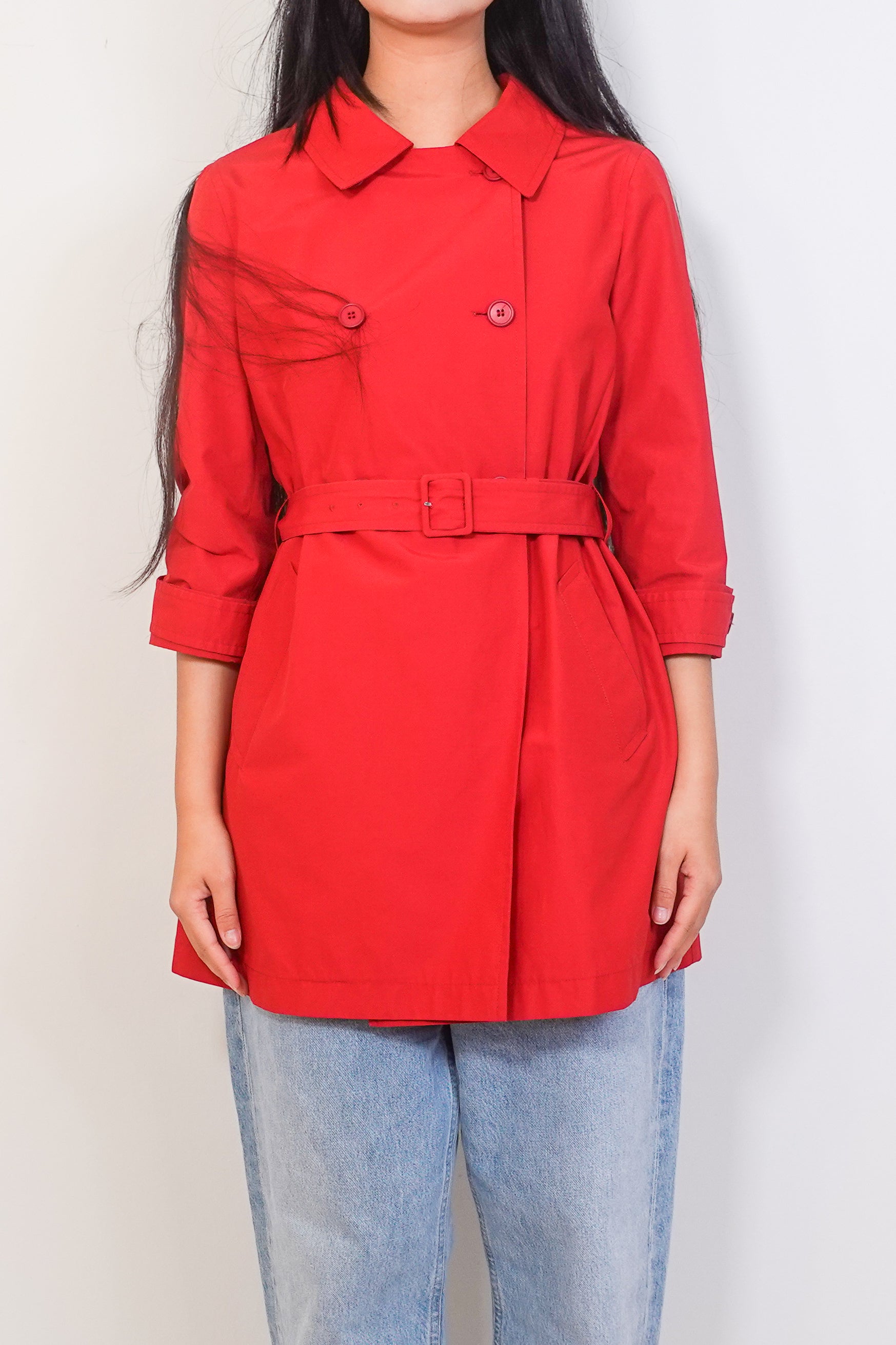 Red trench coat RRP £2.5K