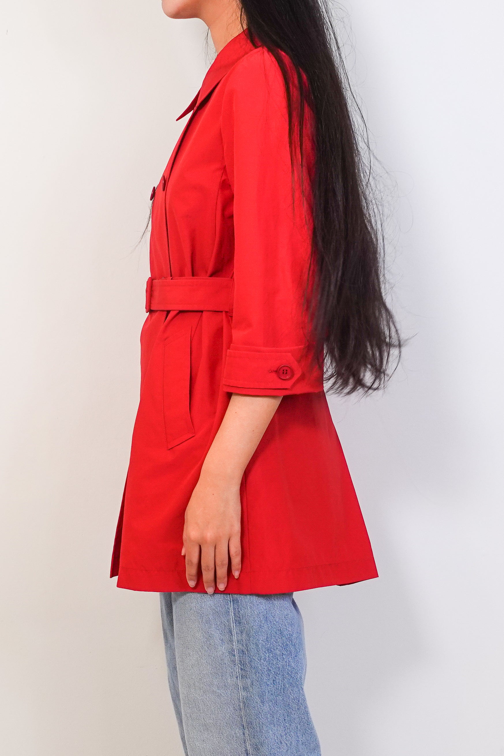 Red trench coat RRP £2.5K