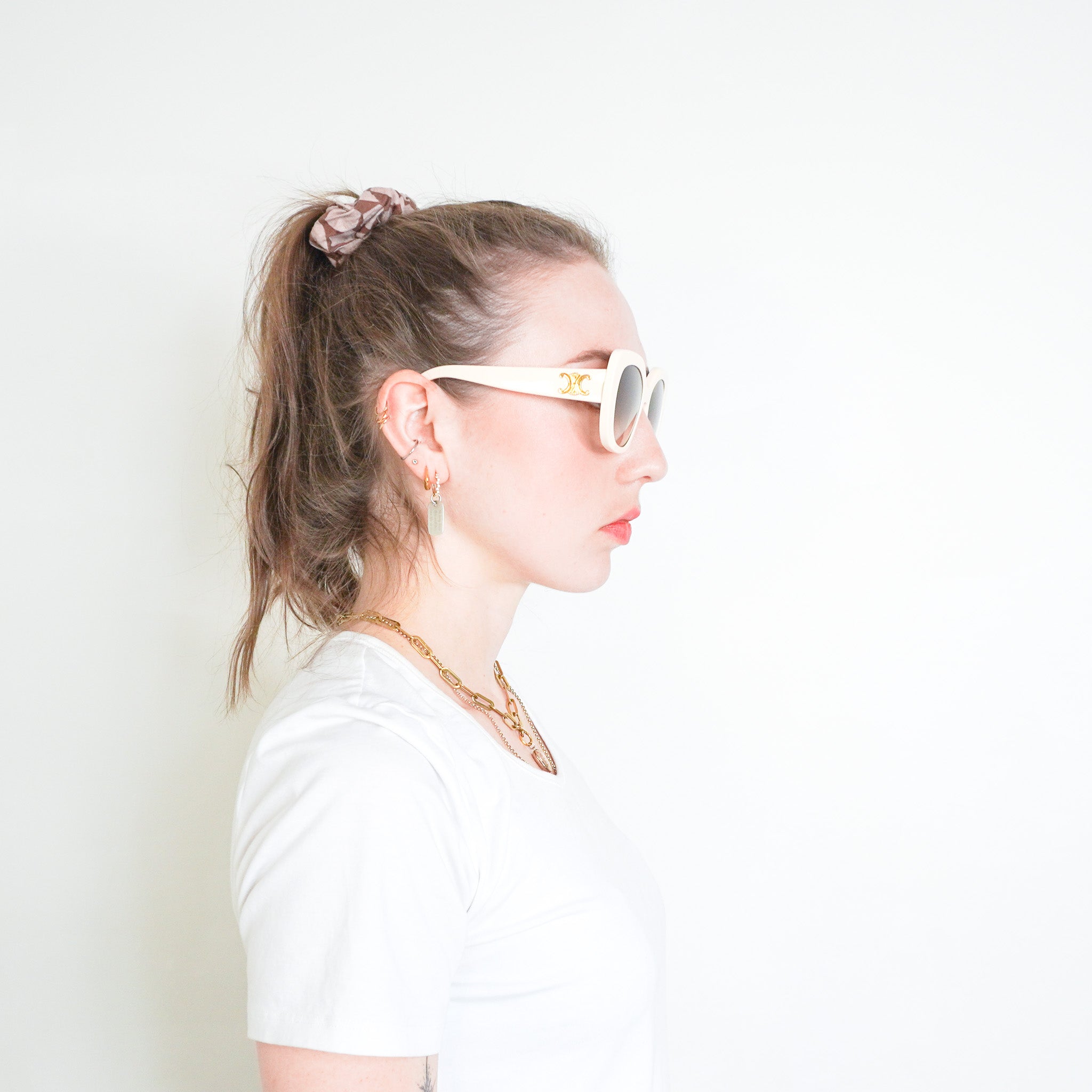 Celine White Oval Sunglasses RRP £400 | Authentic Preloved