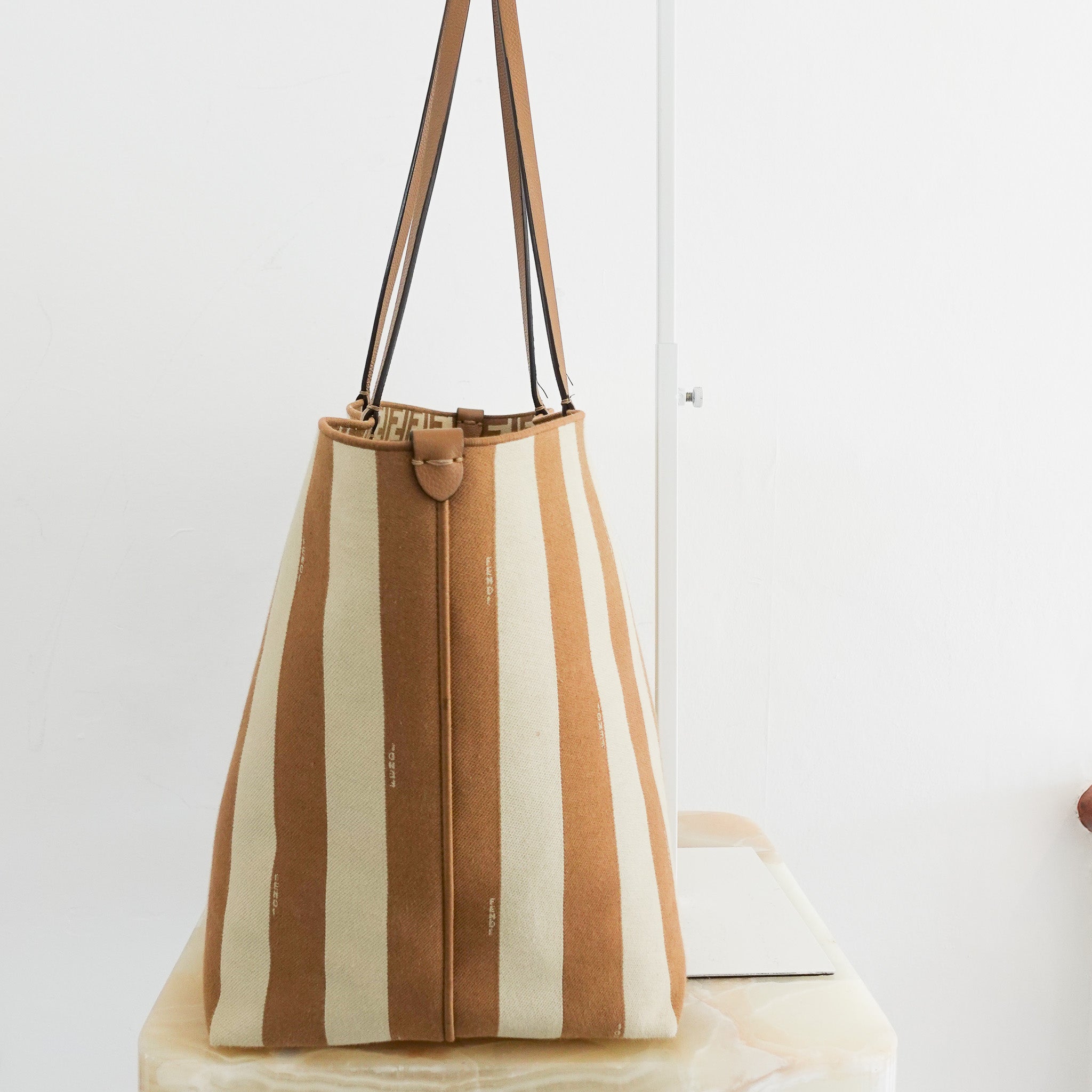Fendi Large Roll Beige Reversible Totebag RRP £1400 | Authentic Preloved - Reloved Again