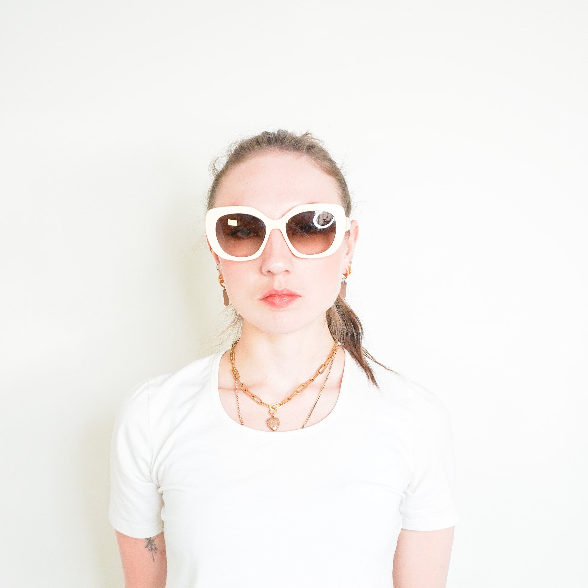 Celine White Oval Sunglasses RRP £400 | Authentic Preloved