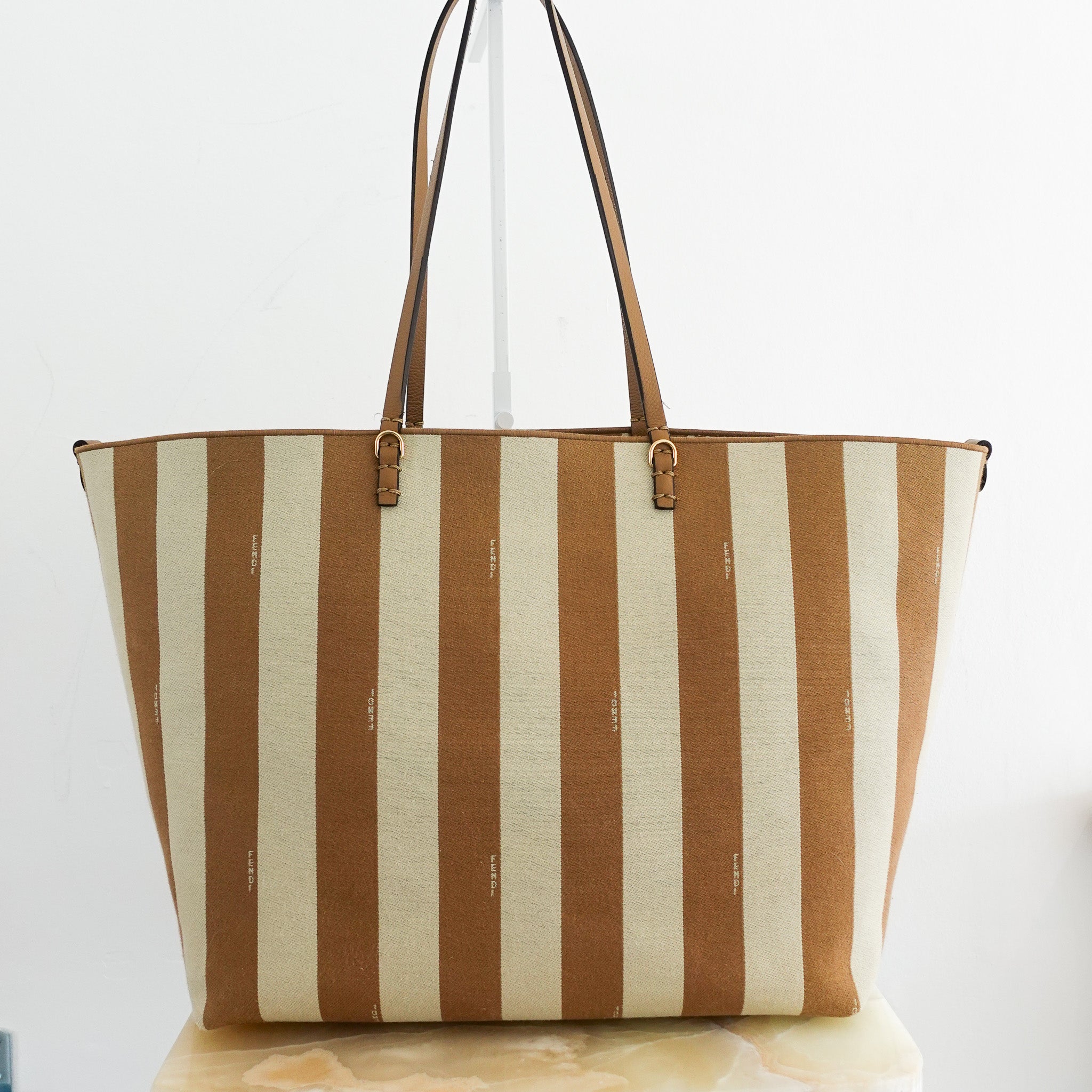 Fendi Large Roll Beige Reversible Totebag RRP £1400 | Authentic Preloved - Reloved Again