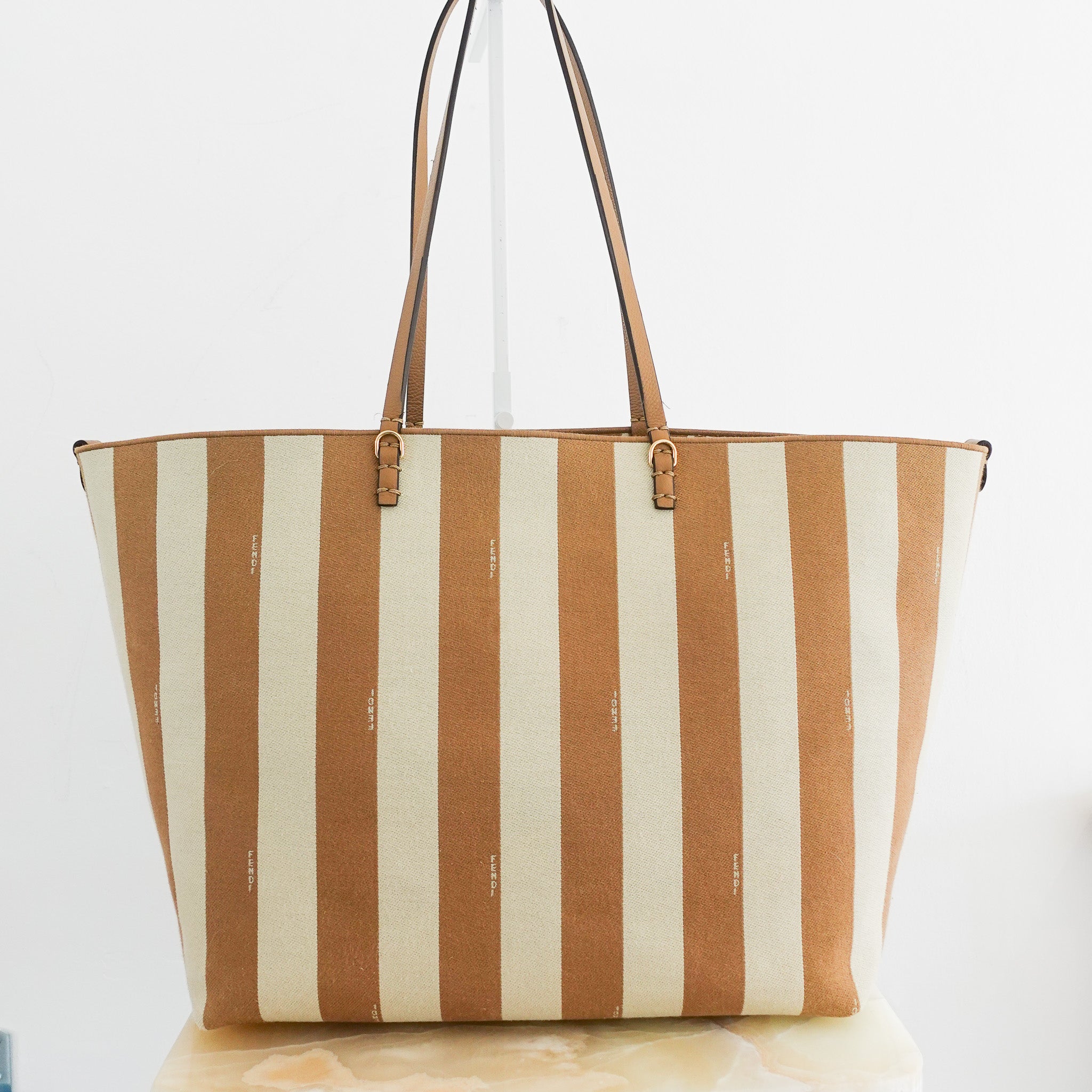 Fendi Large Roll Beige Reversible Totebag RRP £1400 | Authentic Preloved - Reloved Again