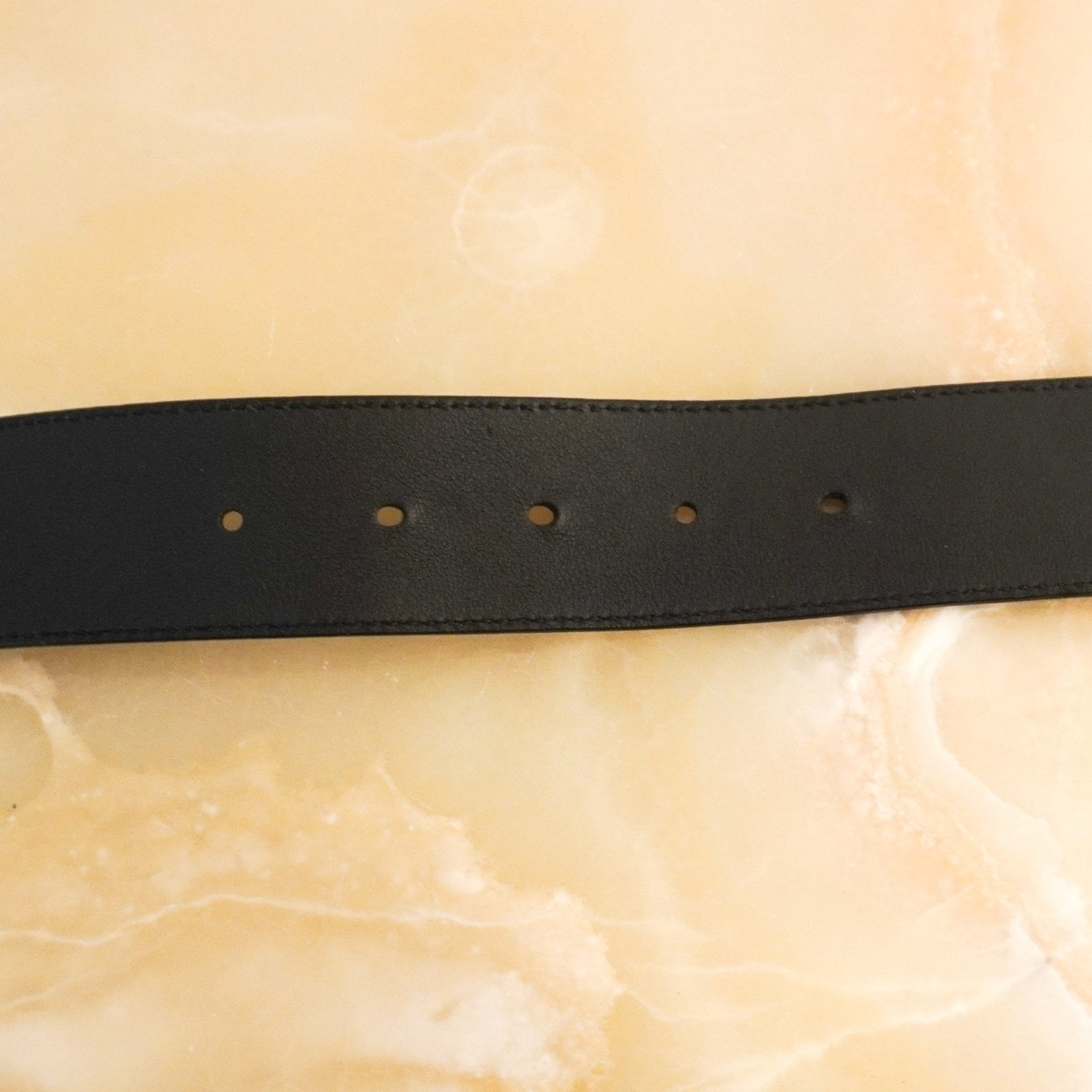 Gucci Gold Double G Medium Belt in Black RRP £445 | Authentic Preloved - Reloved Again