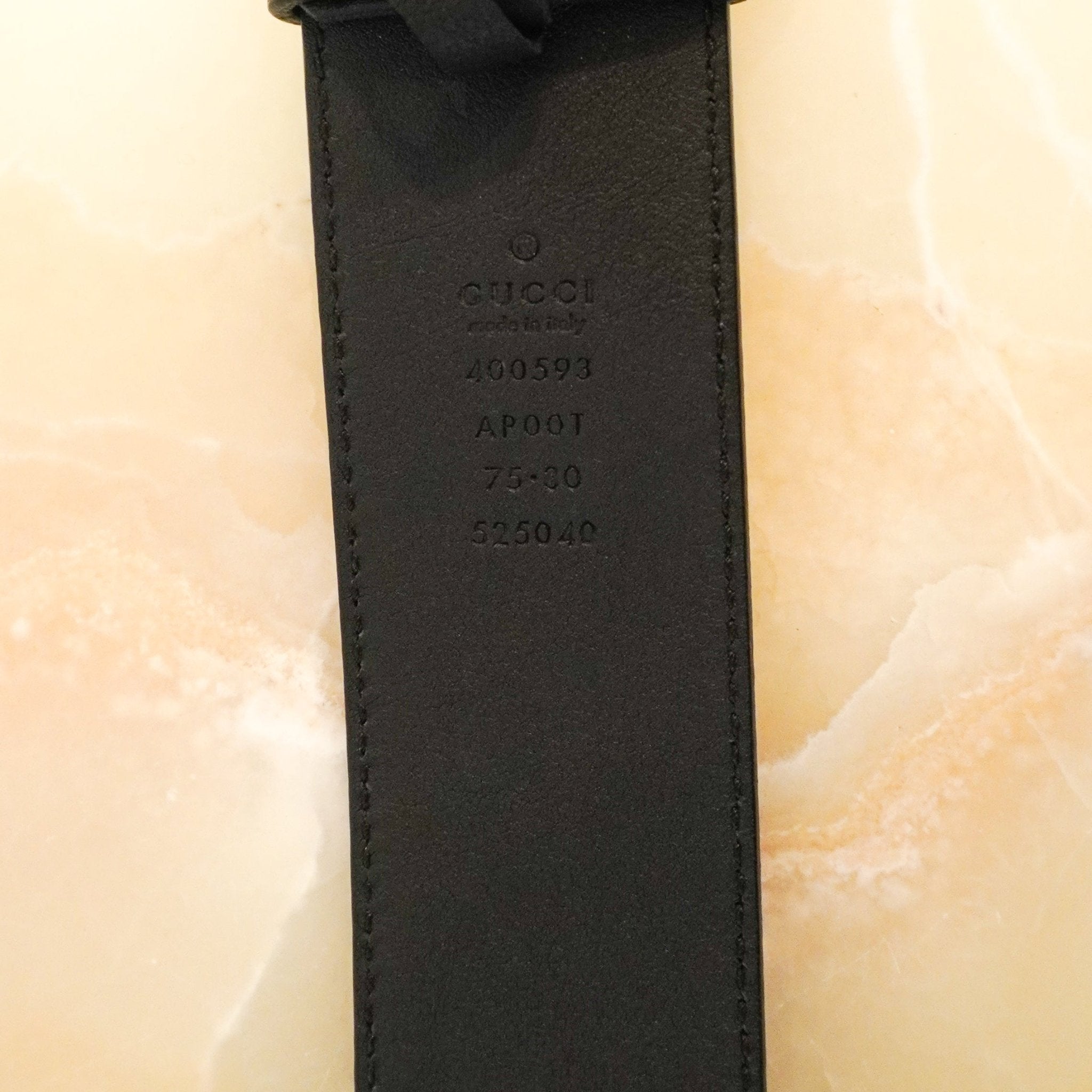 Gucci Gold Double G Medium Belt in Black RRP £445 | Authentic Preloved - Reloved Again