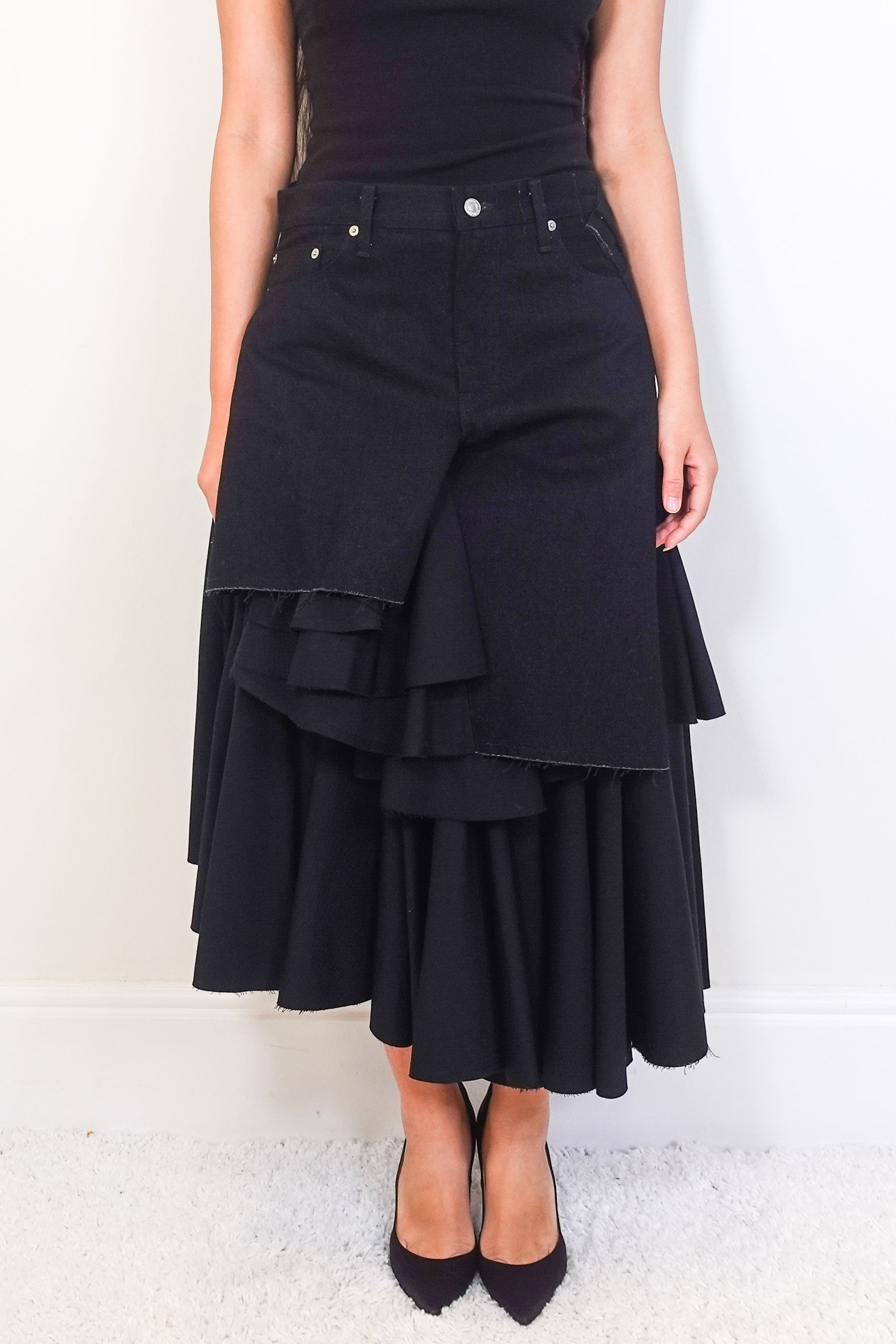 Black Denim Skirt RRP £650